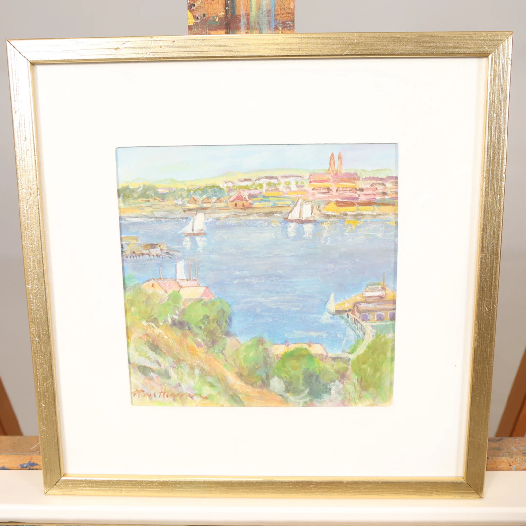 HANS HANSSON. GOUACHE, signerad.