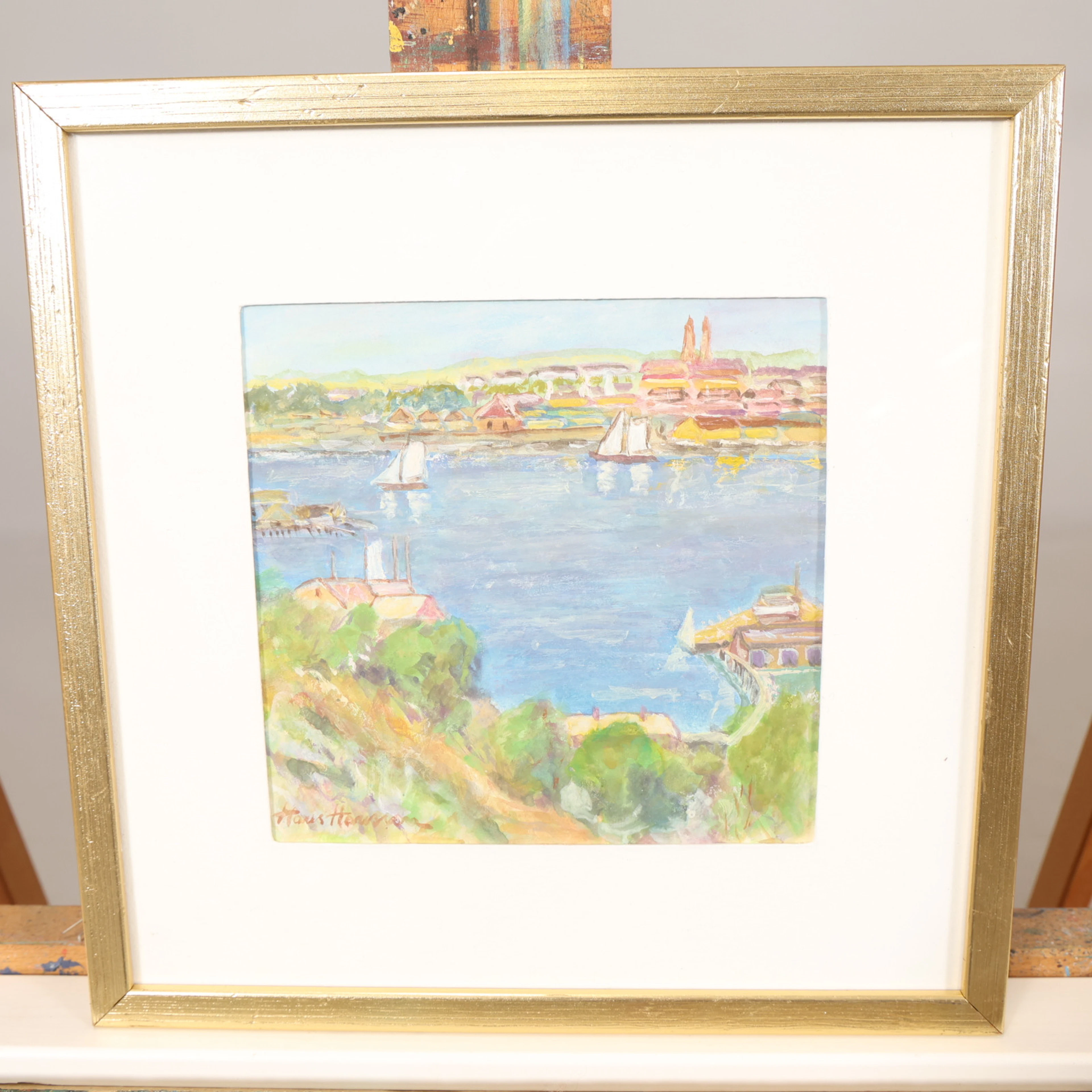 HANS HANSSON. GOUACHE, signerad.