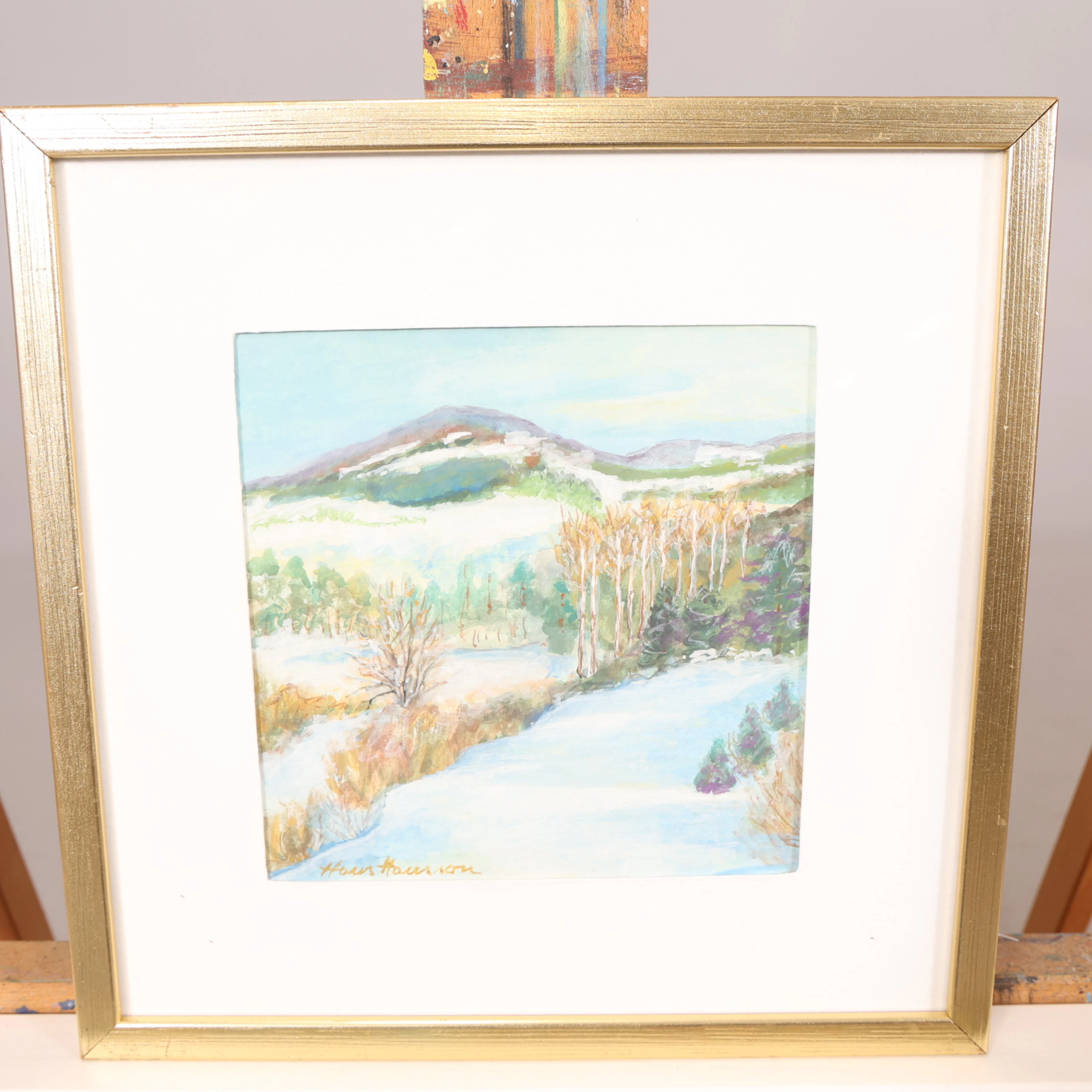 HANS HANSSON. GOUACHE, signerad.