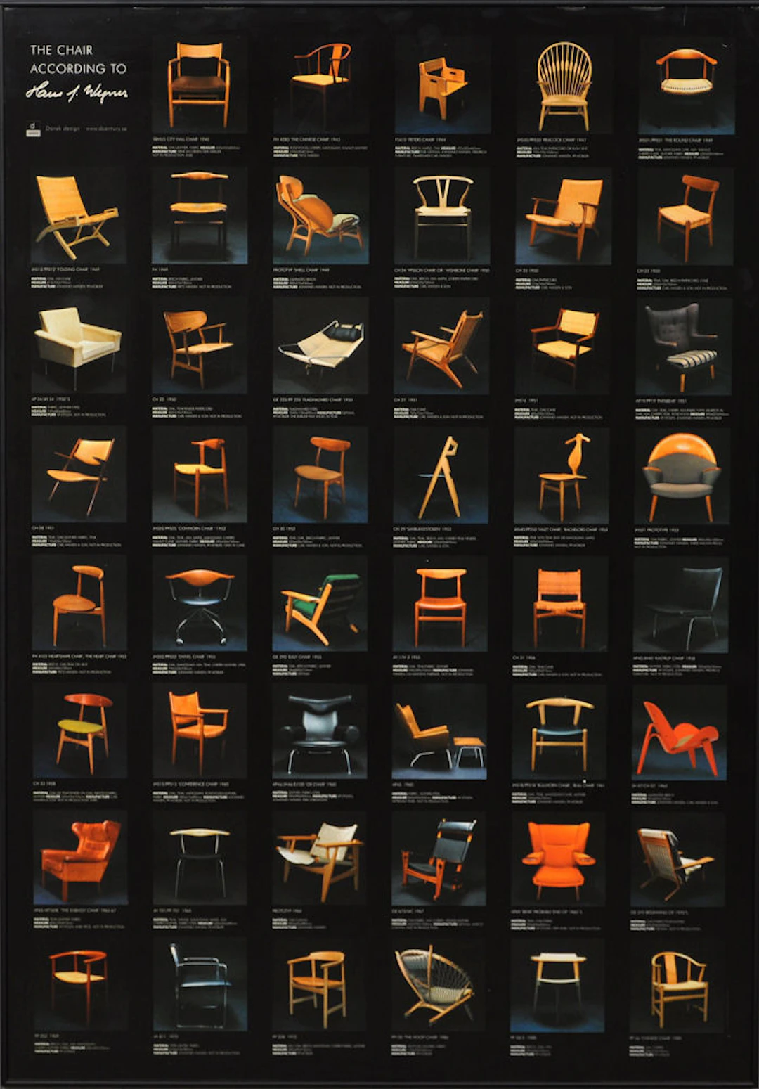 AFFISCH, offsettryck, Wegner, Limiterad, För utställningen: The chair