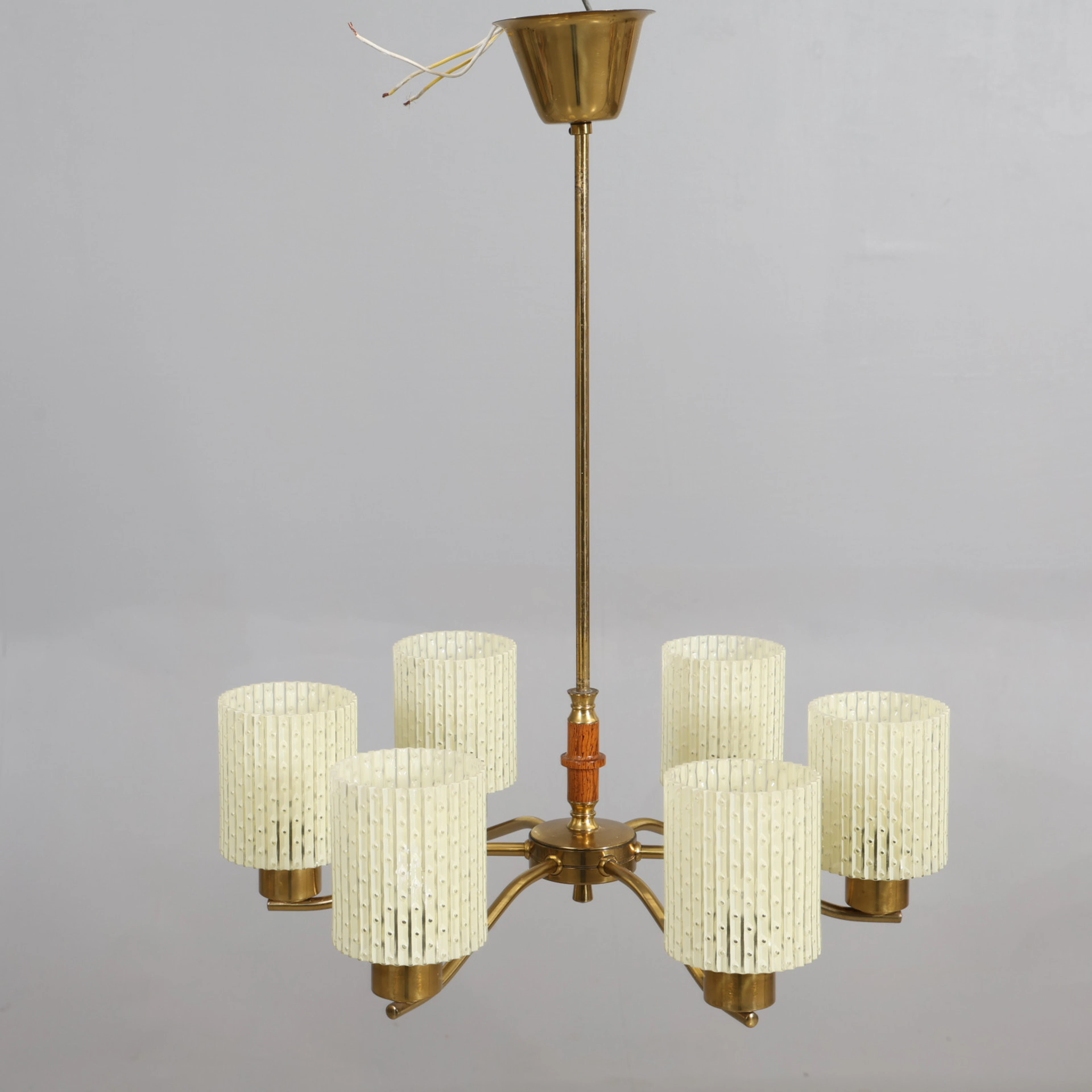 TAKLAMPA metall/glas 1960-tal.