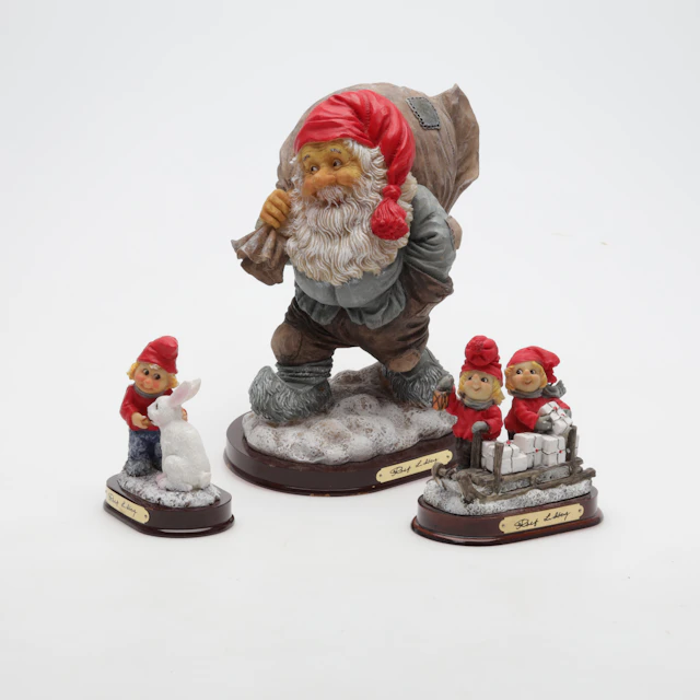 ROLF LIDBERG. FIGURINER 3 st polyresin.