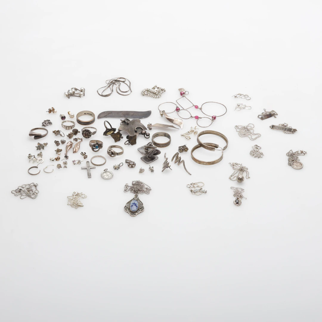 PARTI SMYCKEN silver bruttovikt ca 160 gram.