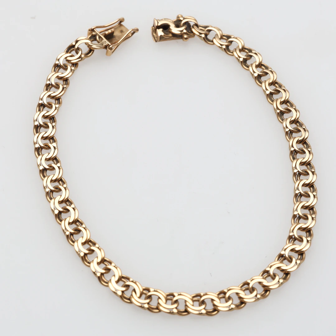 ARMBAND Bismarck 18K guld vikt ca 8,8 gram.
