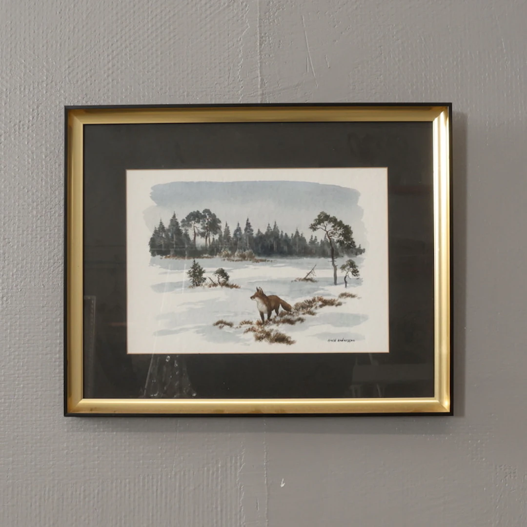 ARVID ANDERSSON. AKVARELL, signerad.