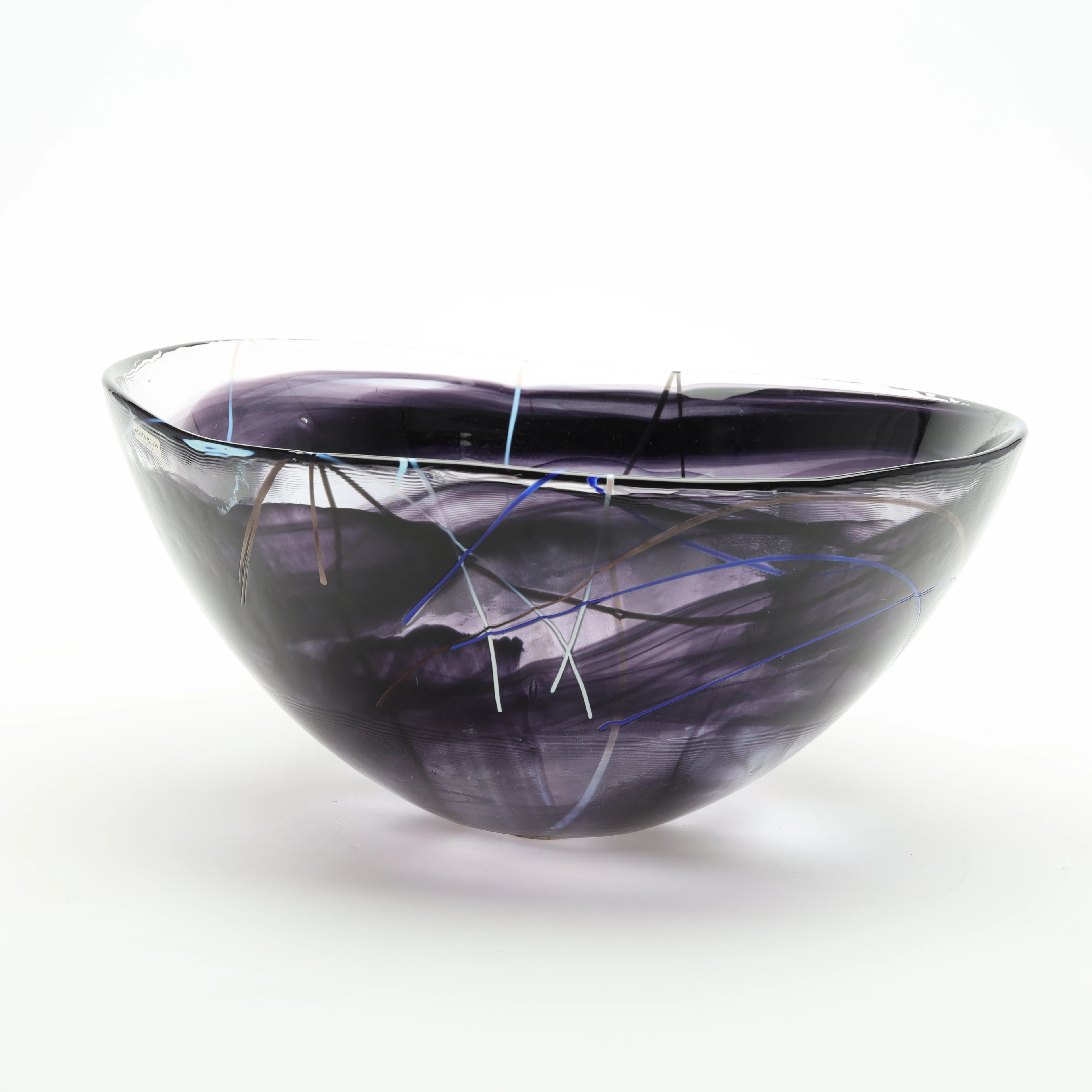 ANNA EHRNER. SKÅL glas "contrast" Kosta Boda.