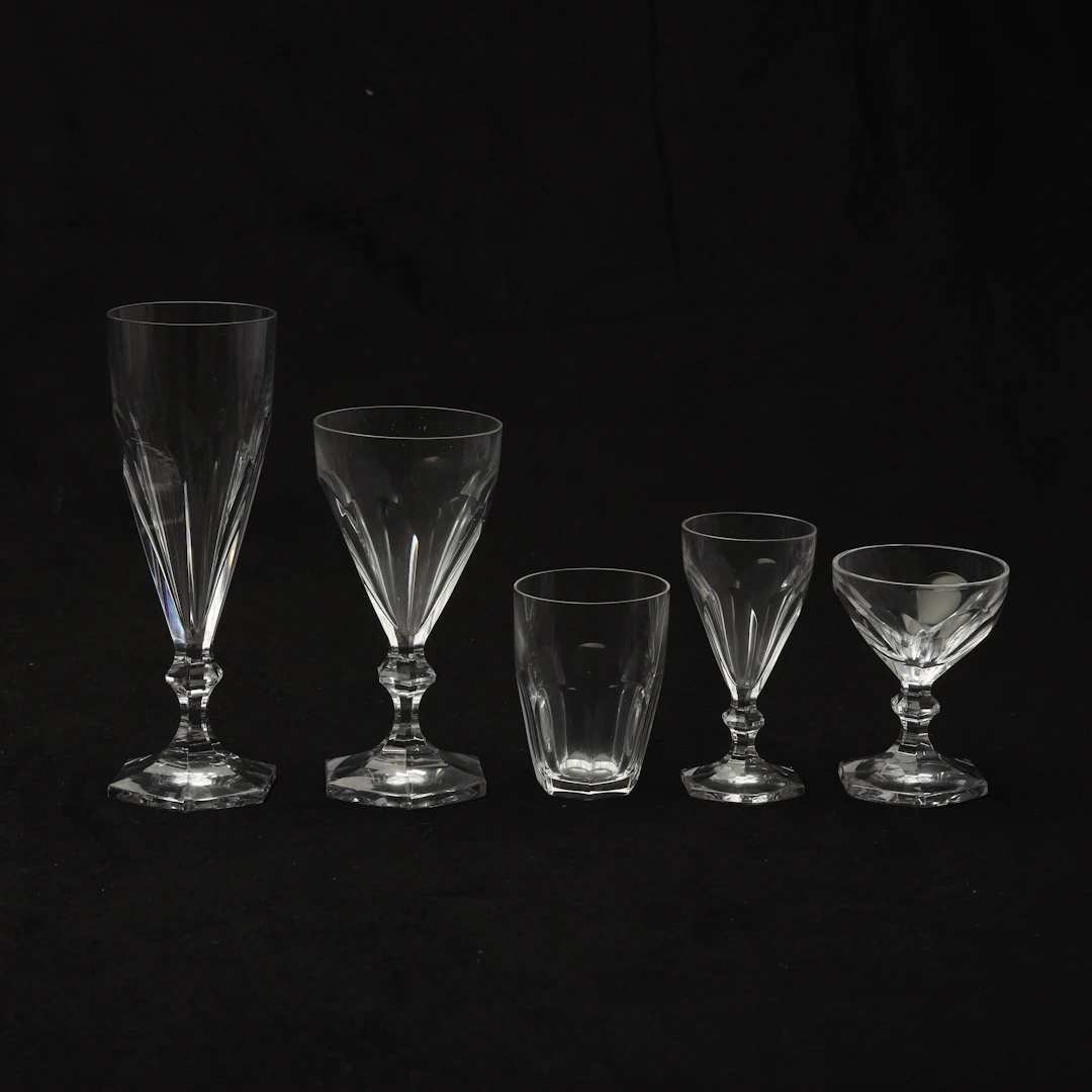 FRITZ KALLENBERG. Glasservis, 57 delar, "Geraldine", Boda.