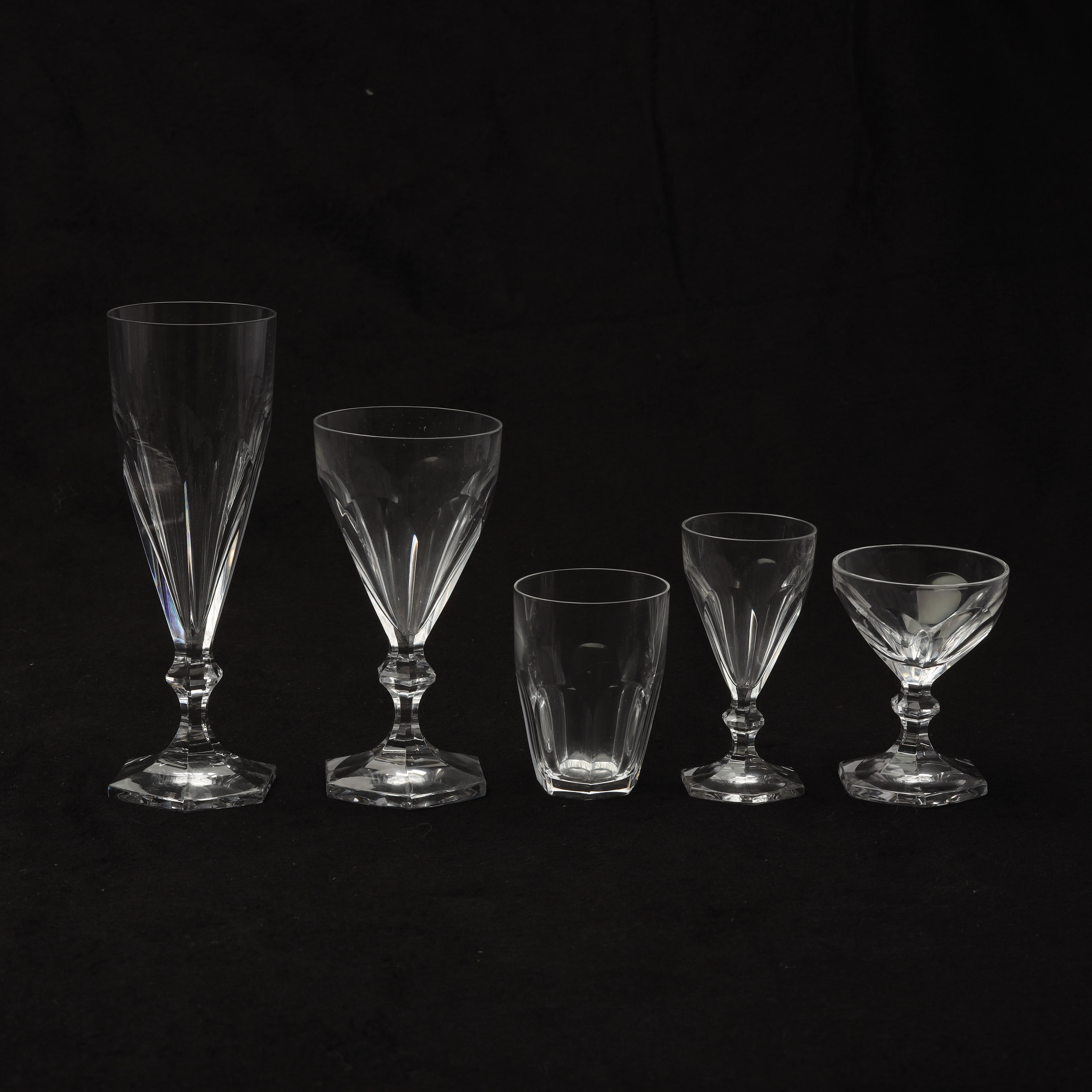 FRITZ KALLENBERG. Glasservis, 57 delar, "Geraldine", Boda.