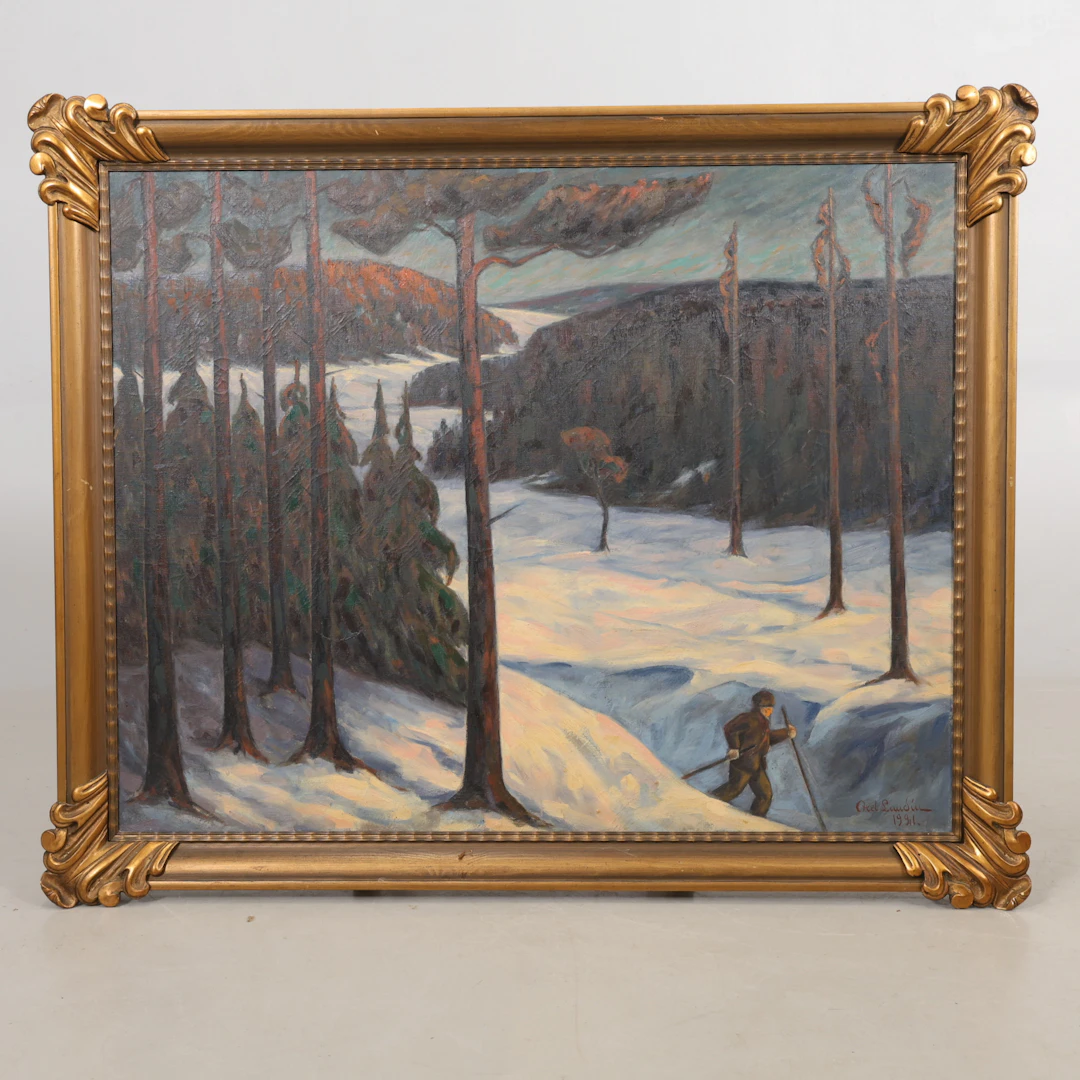 AXEL LUNDIN. OLJA PÅ DUK signerad och daterad 1921.