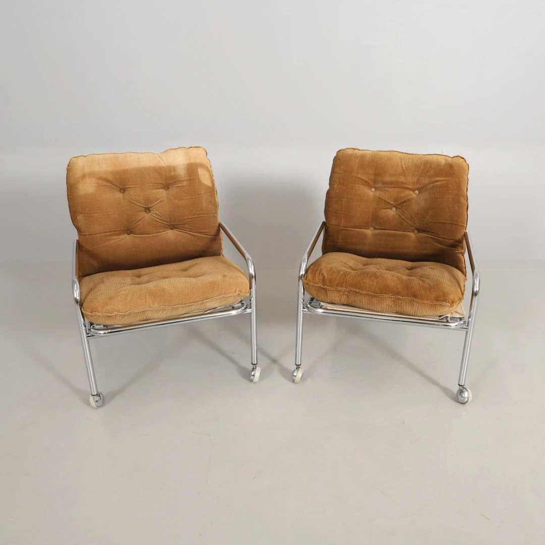 GILLIS LUNDGREN. FÅTÖLJER par "Klav" IKEA 1970-tal.