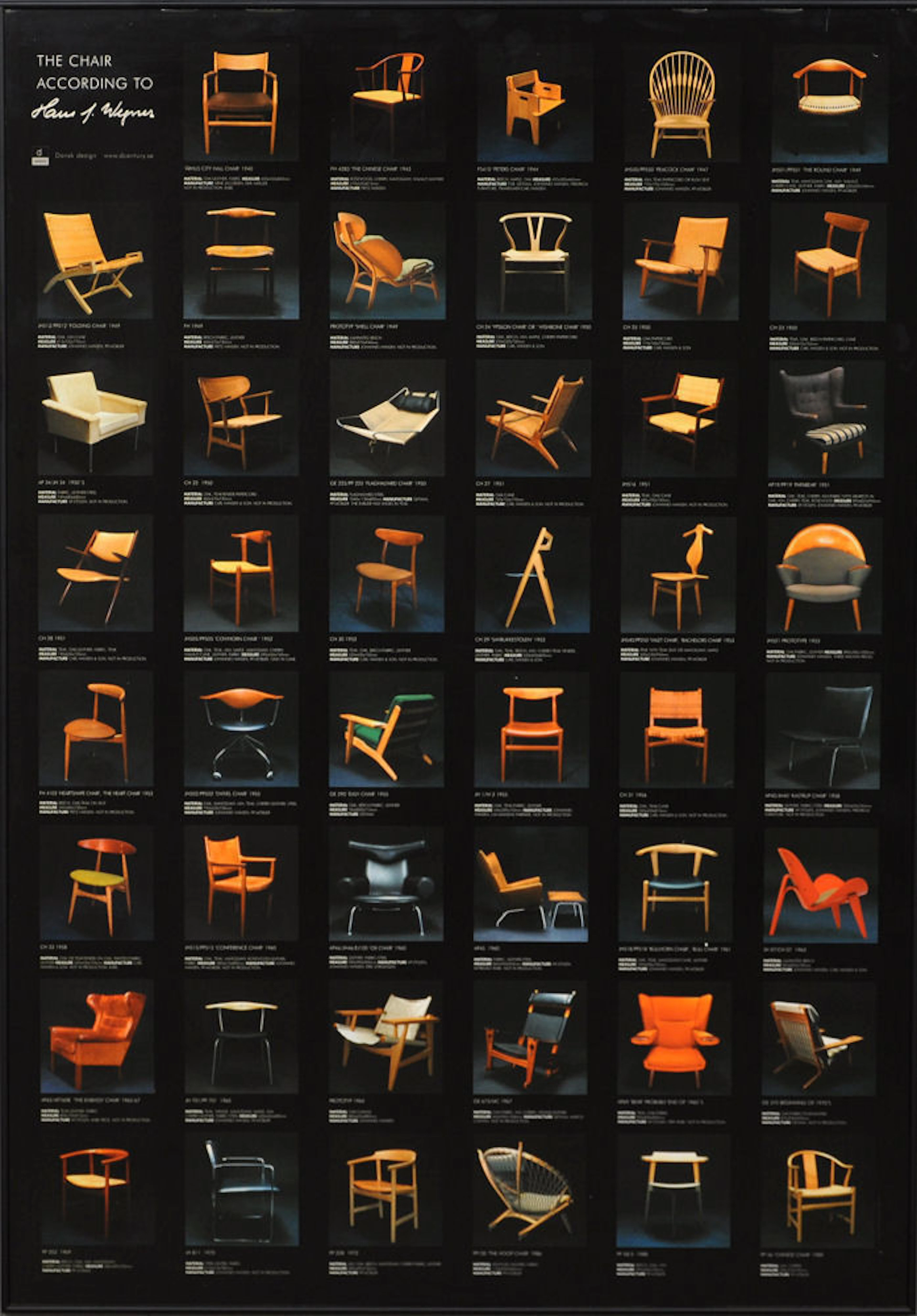 AFFISCH, offsettryck, Wegner, Limiterad, För utställningen: The chair