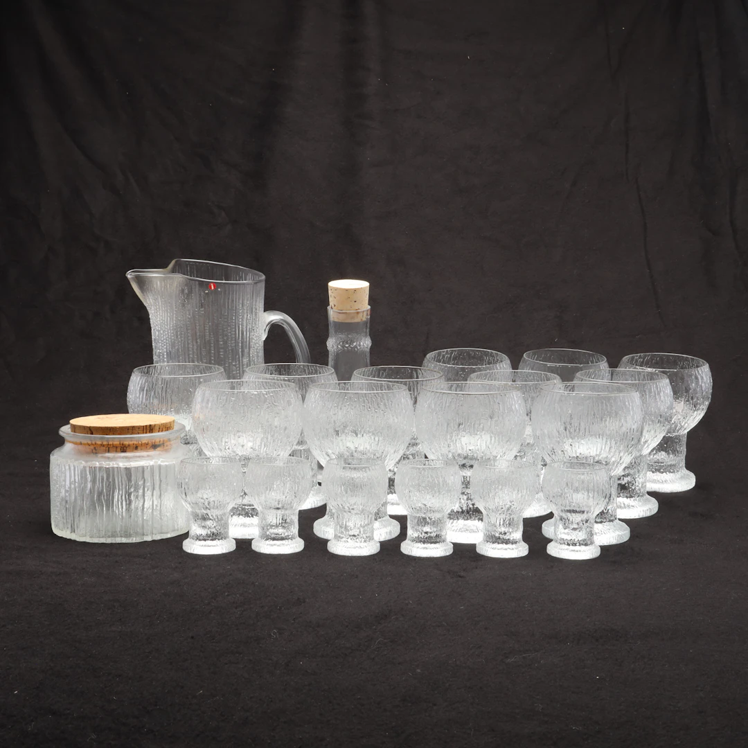 GLAS Iitala olika modeller Tapio Wirkala och Timo Sarpaneva.