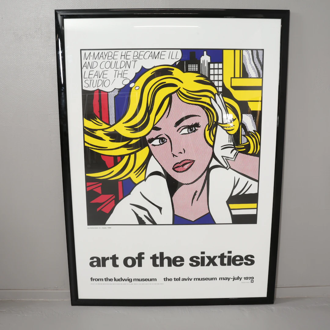 ROY LICHTENSTEIN. UTSTÄLLNINGSAFFISCH ”konsten från sextiotalet” Ludwig