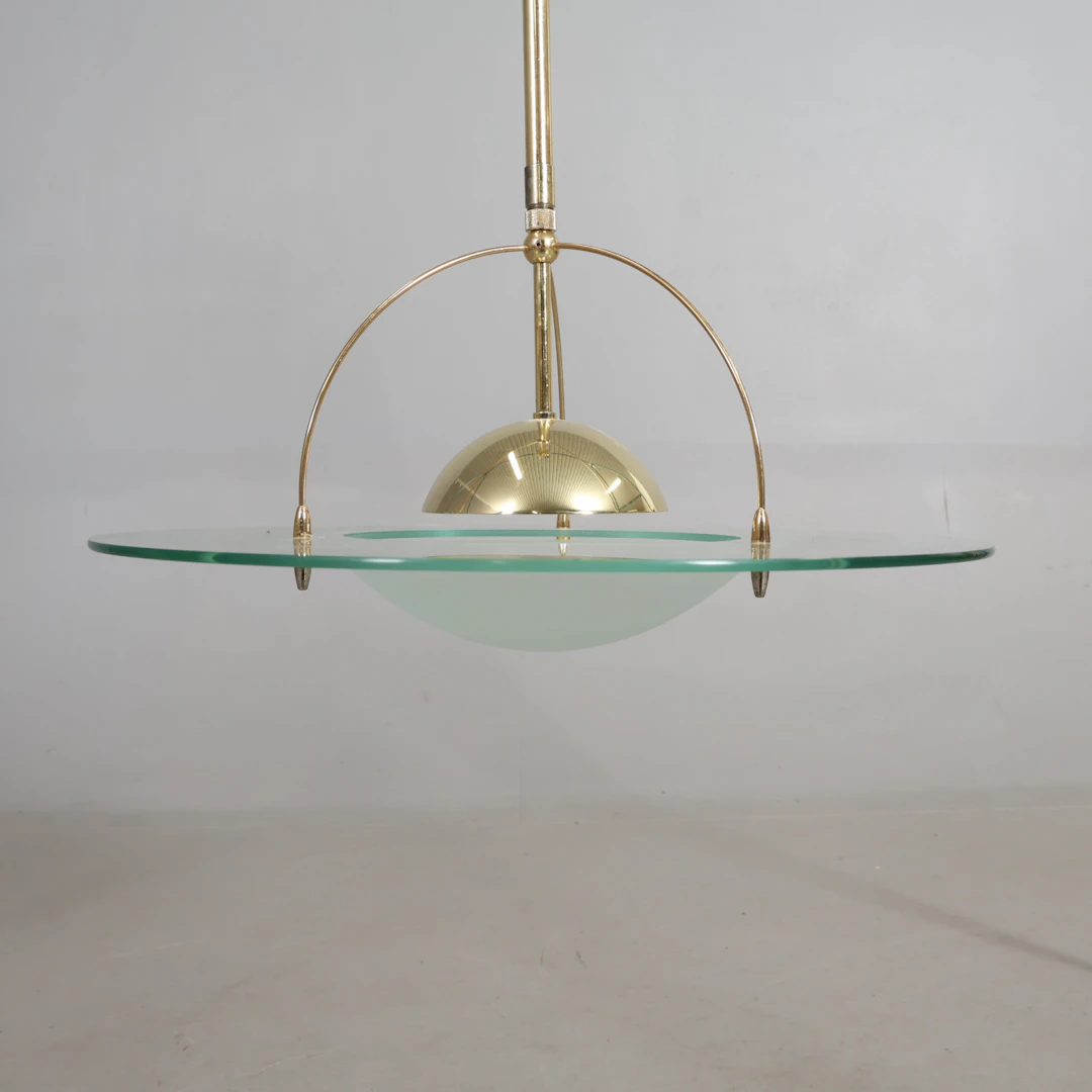 TAKLAMPA glas/metall. Massive.