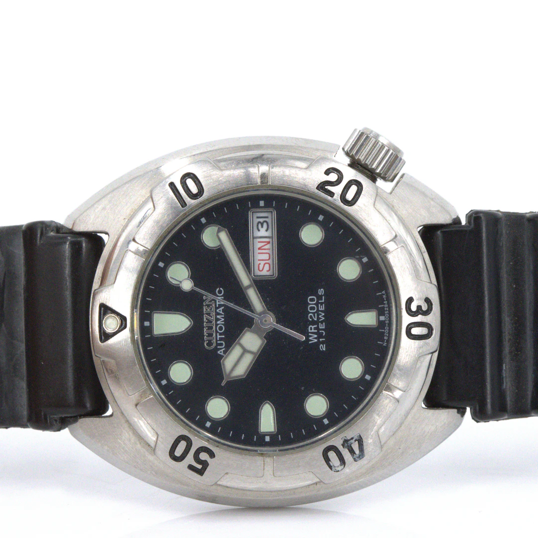 CITIZEN. "Dolphin", R 200 Automatic, dykarsur, automatic, gummiarmband, Japan.