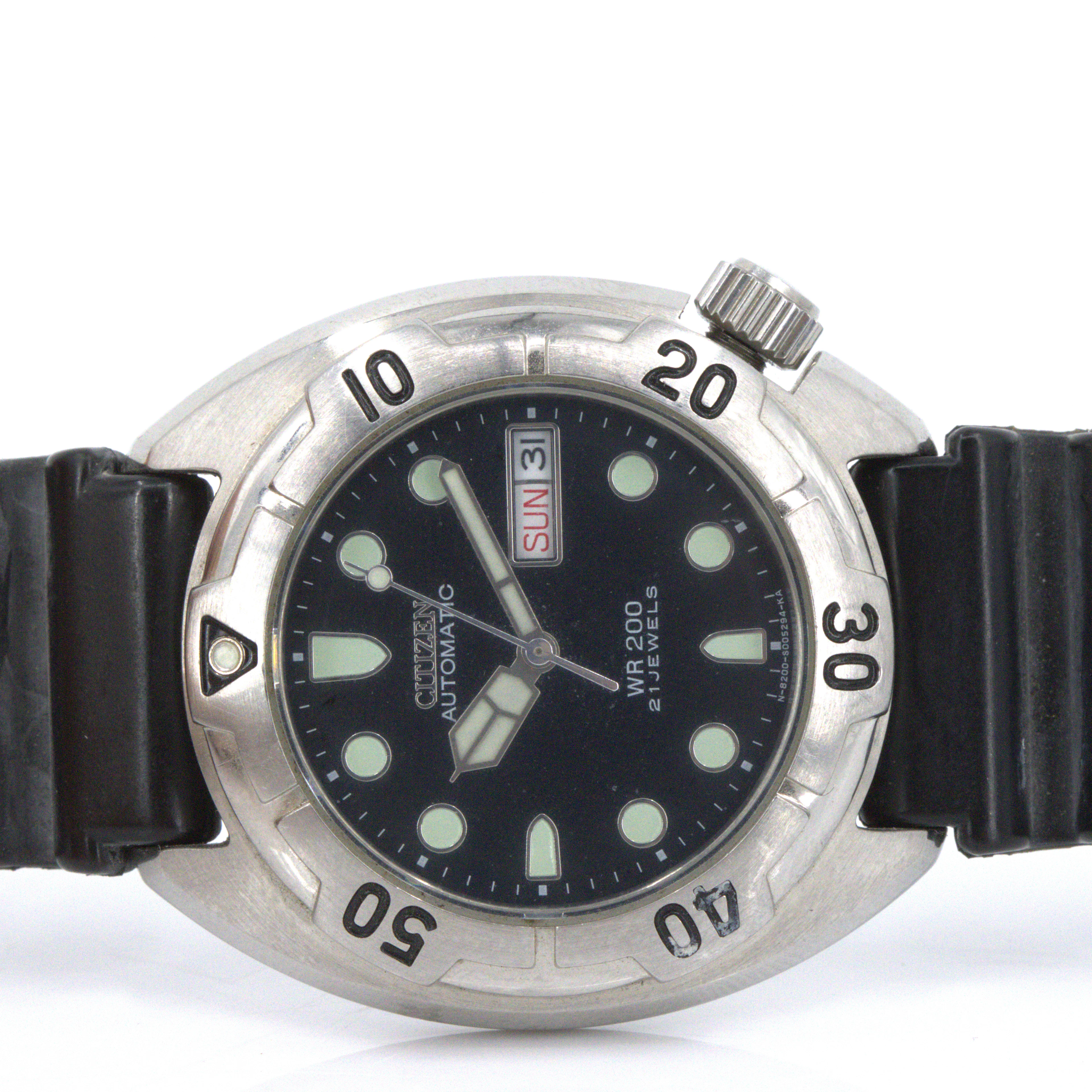 CITIZEN. "Dolphin", R 200 Automatic, dykarsur, automatic, gummiarmband, Japan.