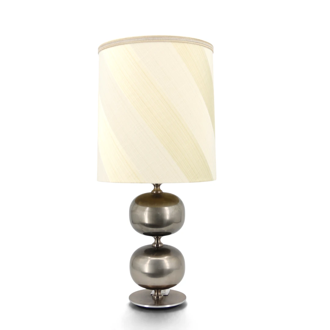 HENRIK BLOMQVIST. Bordslampa, vitmetall, Tranås stilarmatur, 1970-tal