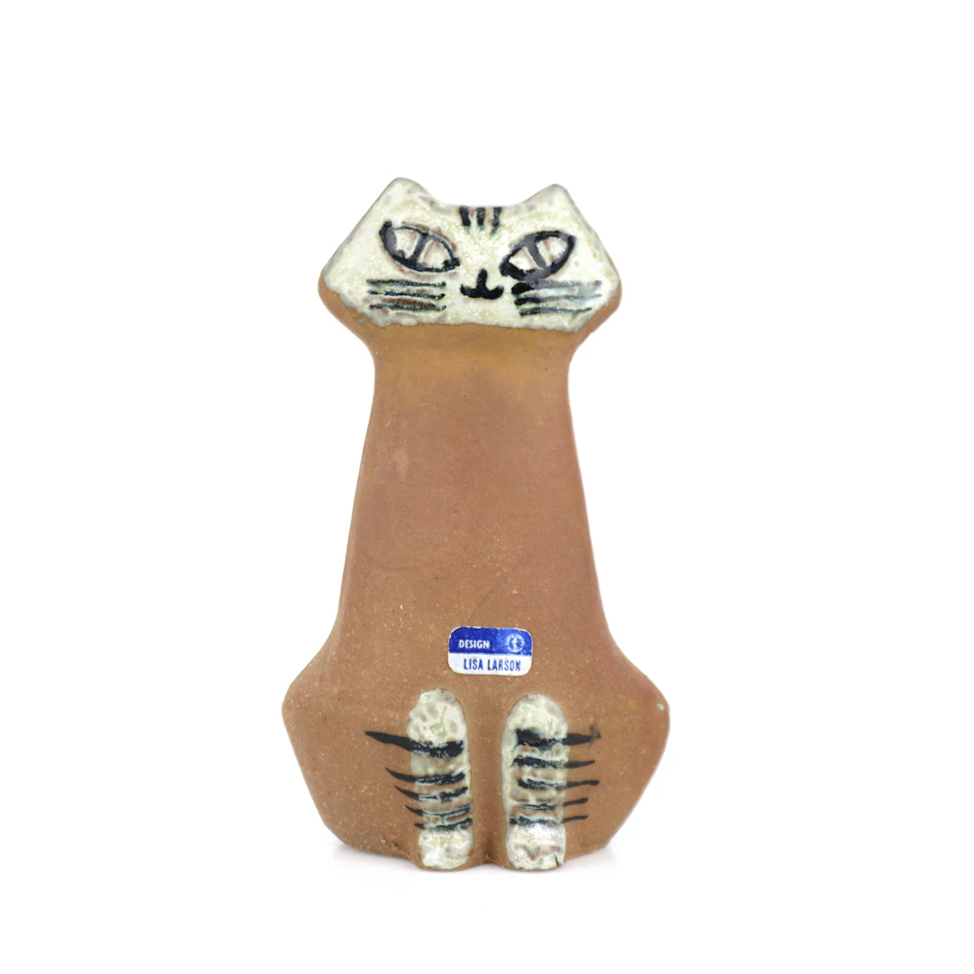 LISA LARSON. Figurin, "Katt", ur serien "Lilla Zoo", stengods, formgiven