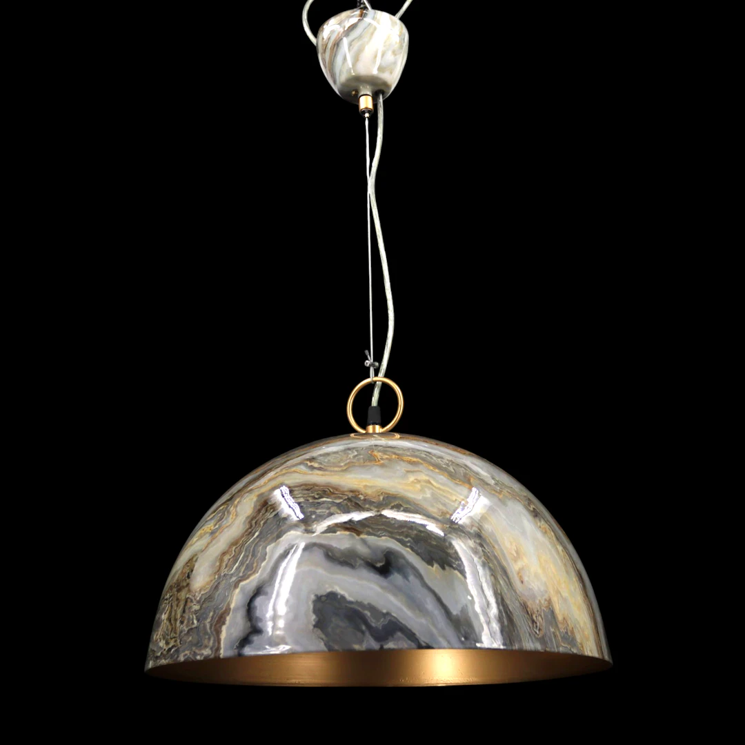 TAKLAMPA, "Marni", marmorerad metall, PR-Home, nutida.
