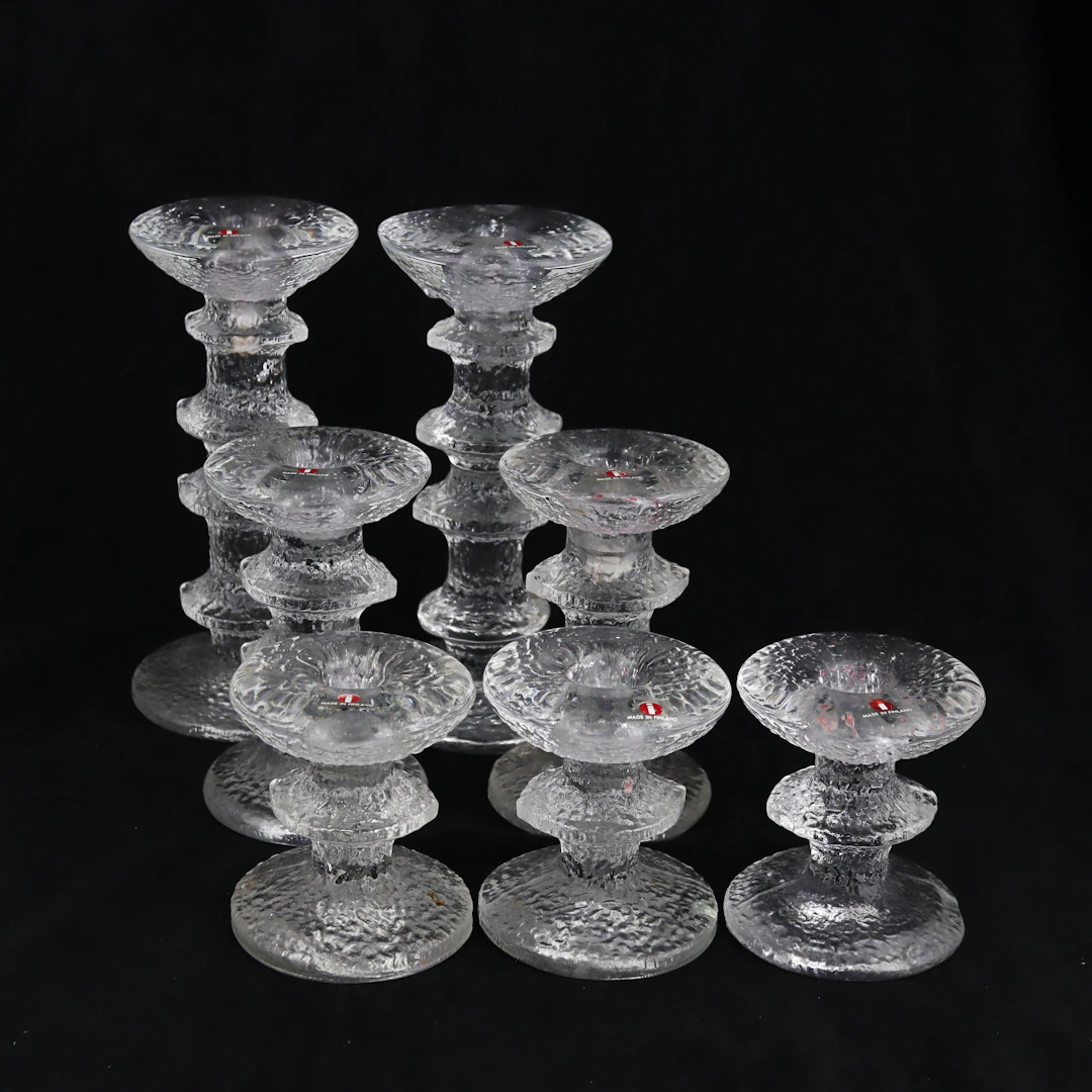 TIMO SARPANEVA. ljusstakar, 7 st. glas, "Festivo", Iittala.