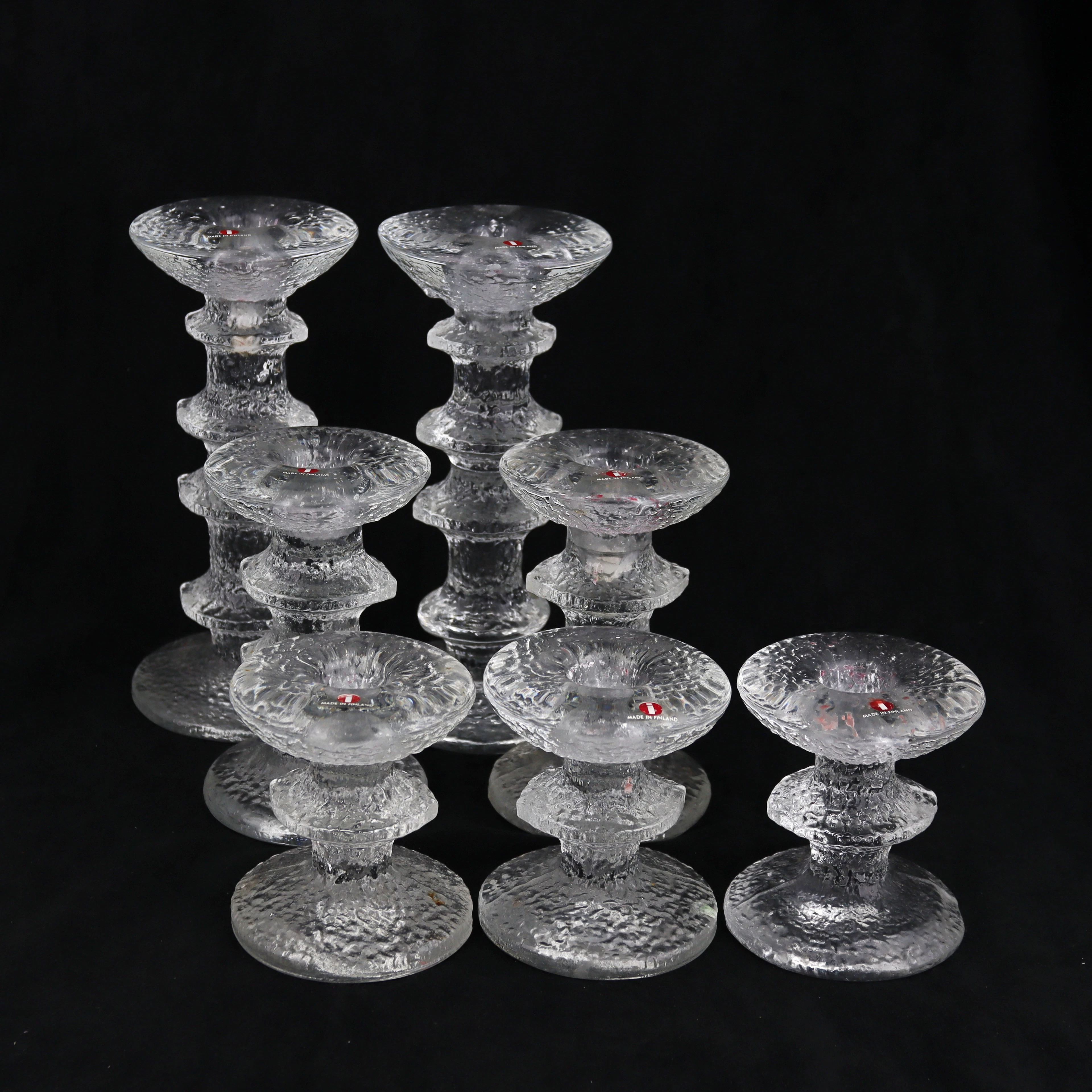 TIMO SARPANEVA. ljusstakar, 7 st. glas, "Festivo", Iittala.