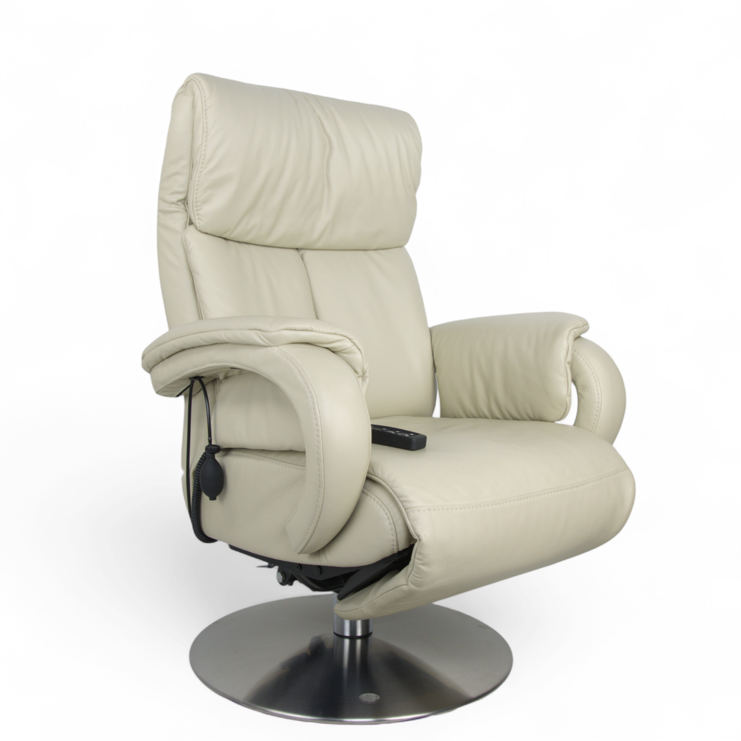 FÅTÖLJ/RECLINER, elektrisk, skinn, Himolla Cosyform lyx, Tyskland.