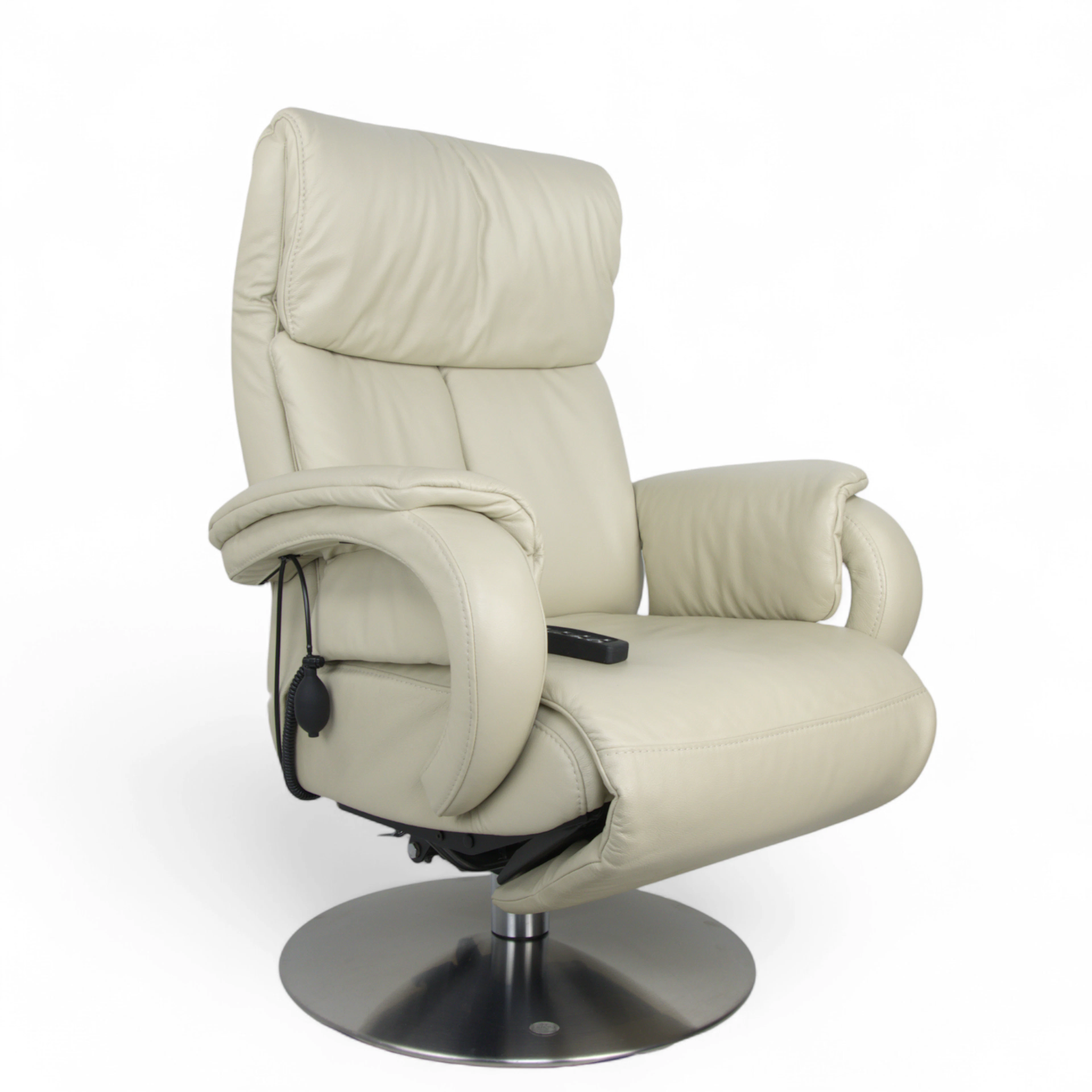 FÅTÖLJ/RECLINER, elektrisk, skinn, Himolla Cosyform lyx, Tyskland.