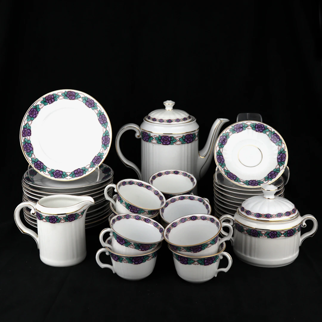 KAFFESERVIS, 38 delar, porslin, Paul Müller, Tyskland.
