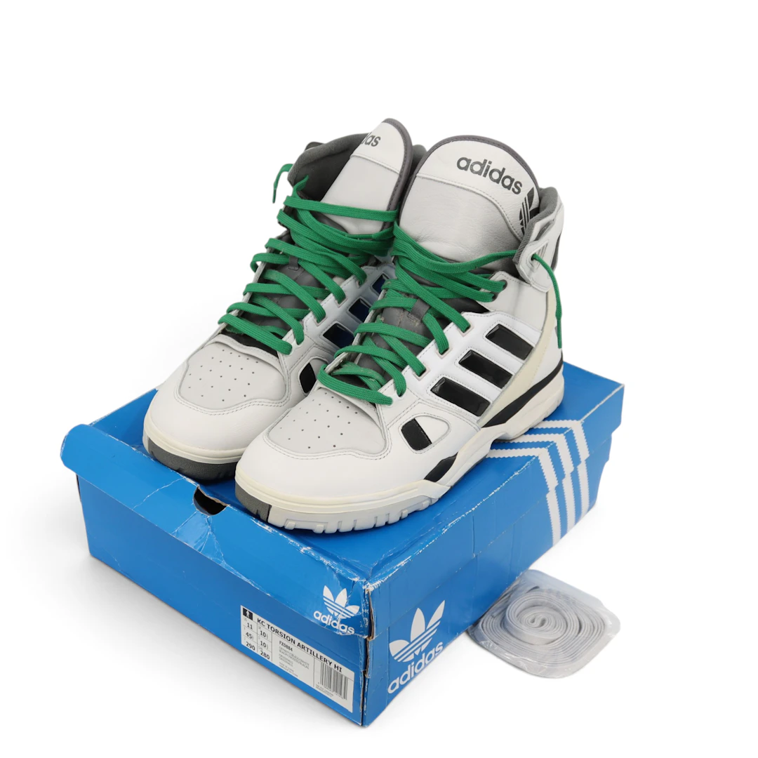 SNEAKERS, ADIDAS KC Torsion Artillery HI, vit, skinn, invändigt textil