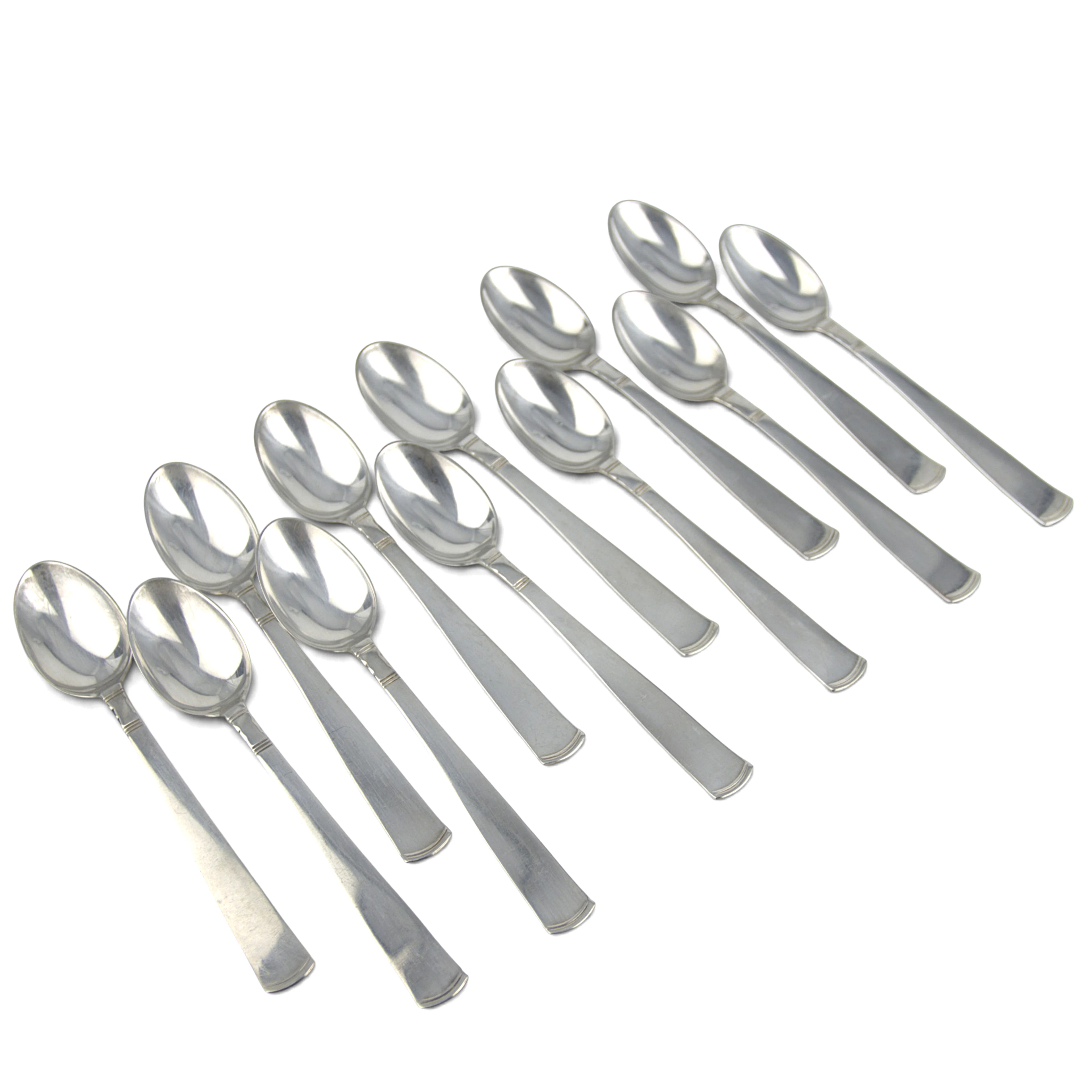 KAFFESKEDAR, 12 st. "Rosenholm", silver, Guldsmedsaktiebolaget i Stockholm