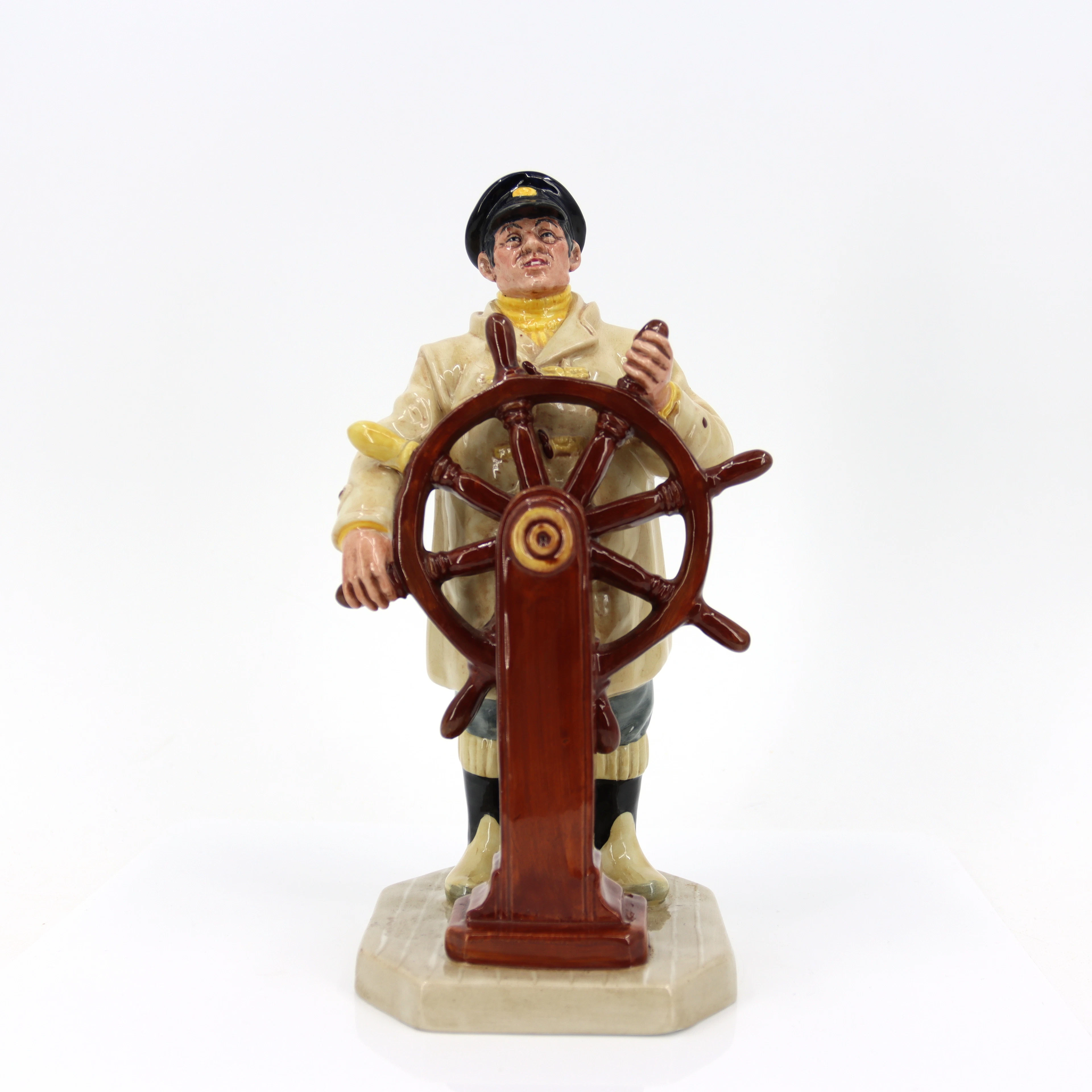 MARY NICOLL. Figurin, "The Helmsman", benporslin, märkt HN 2499, Royal