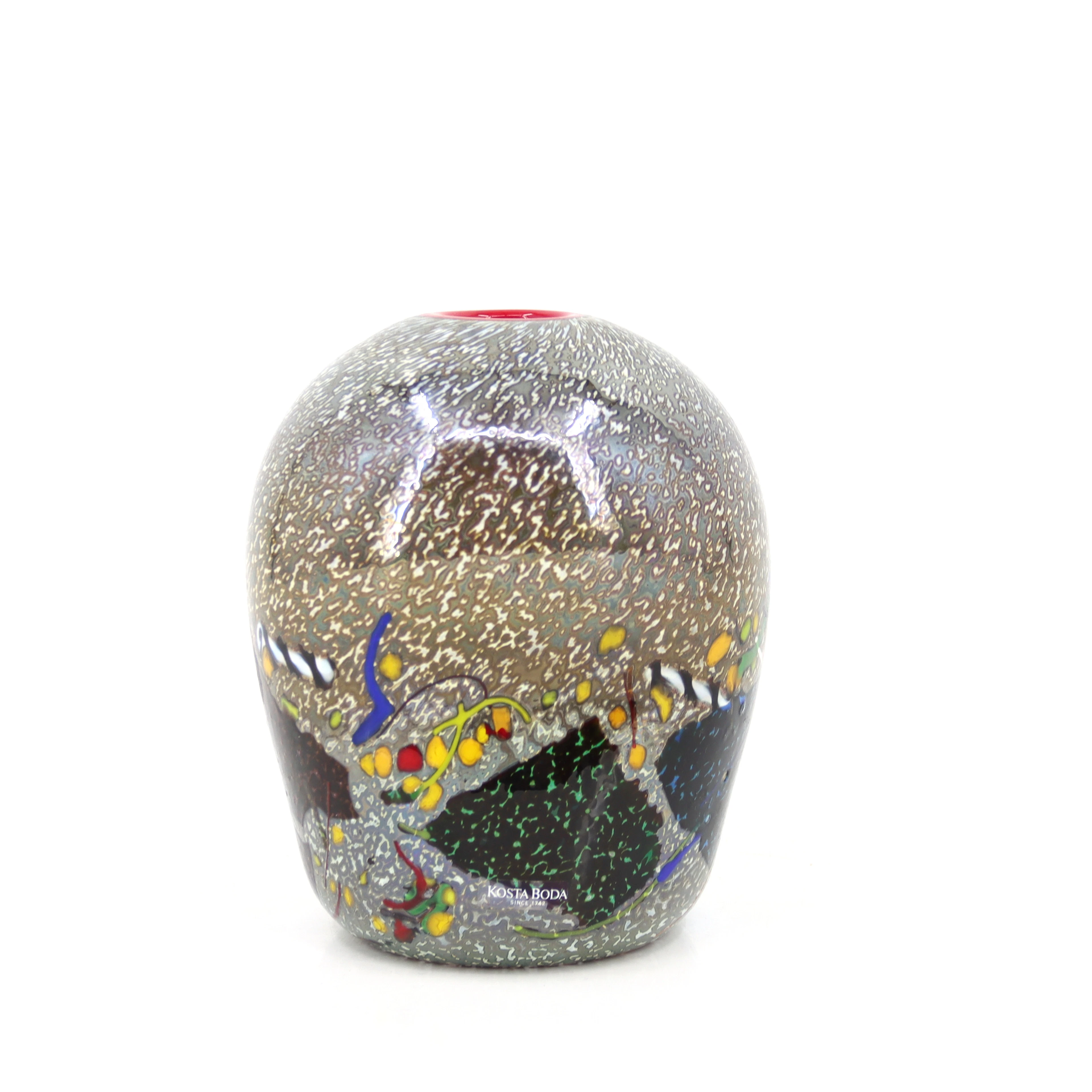 BERTIL VALLIEN. Vas, flerfärgat glas, artist collection, 49531, signerad
