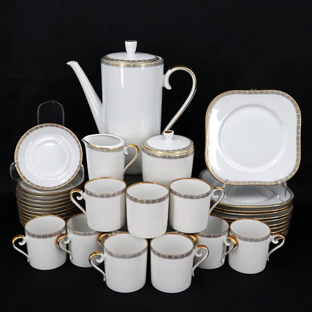 KAFFESERVIS, 37 delar, porslin, Hackefors, 1900-talets senare hälft.