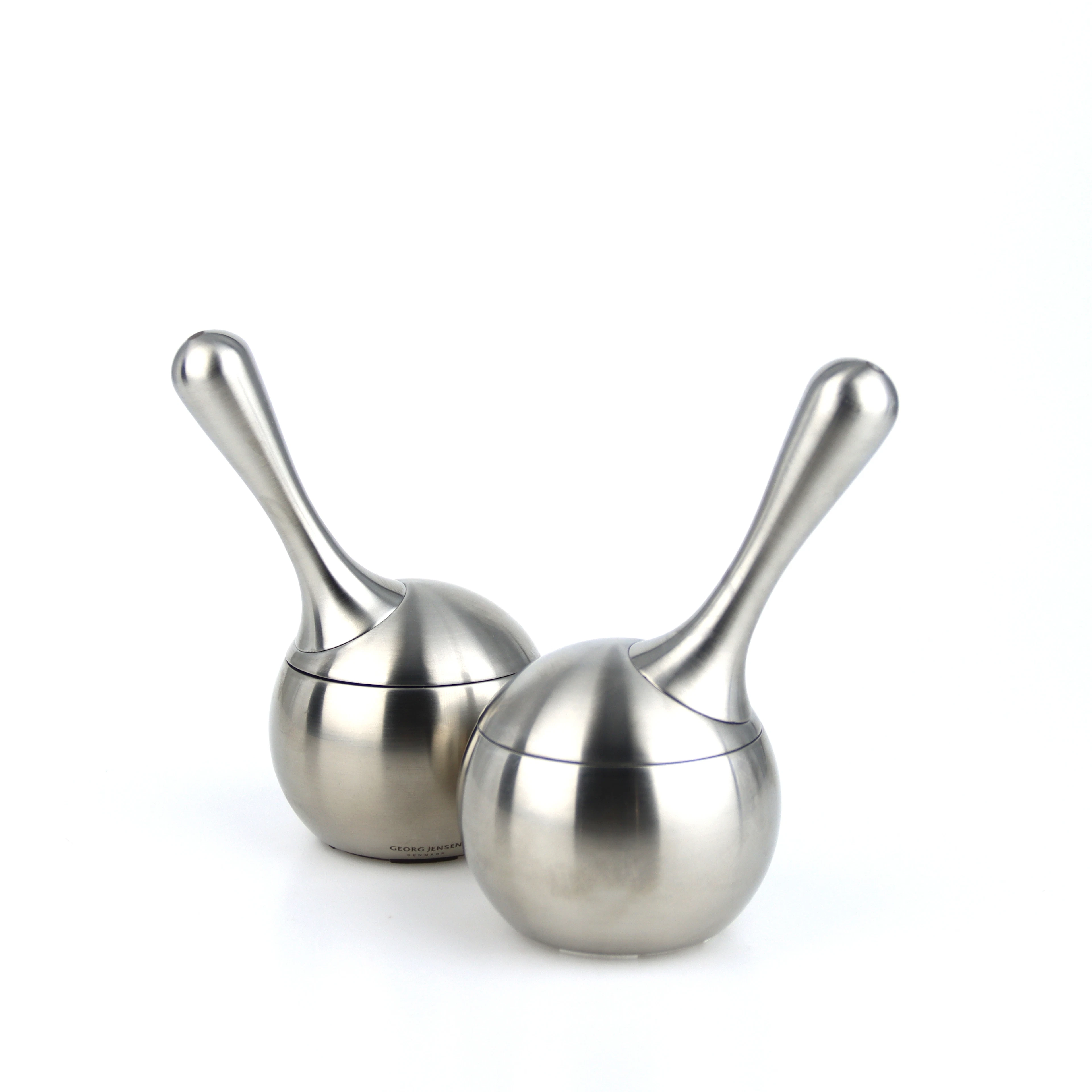SALT- & PEPPARKVARN, rostfritt stål, Georg Jensen, Danmark.