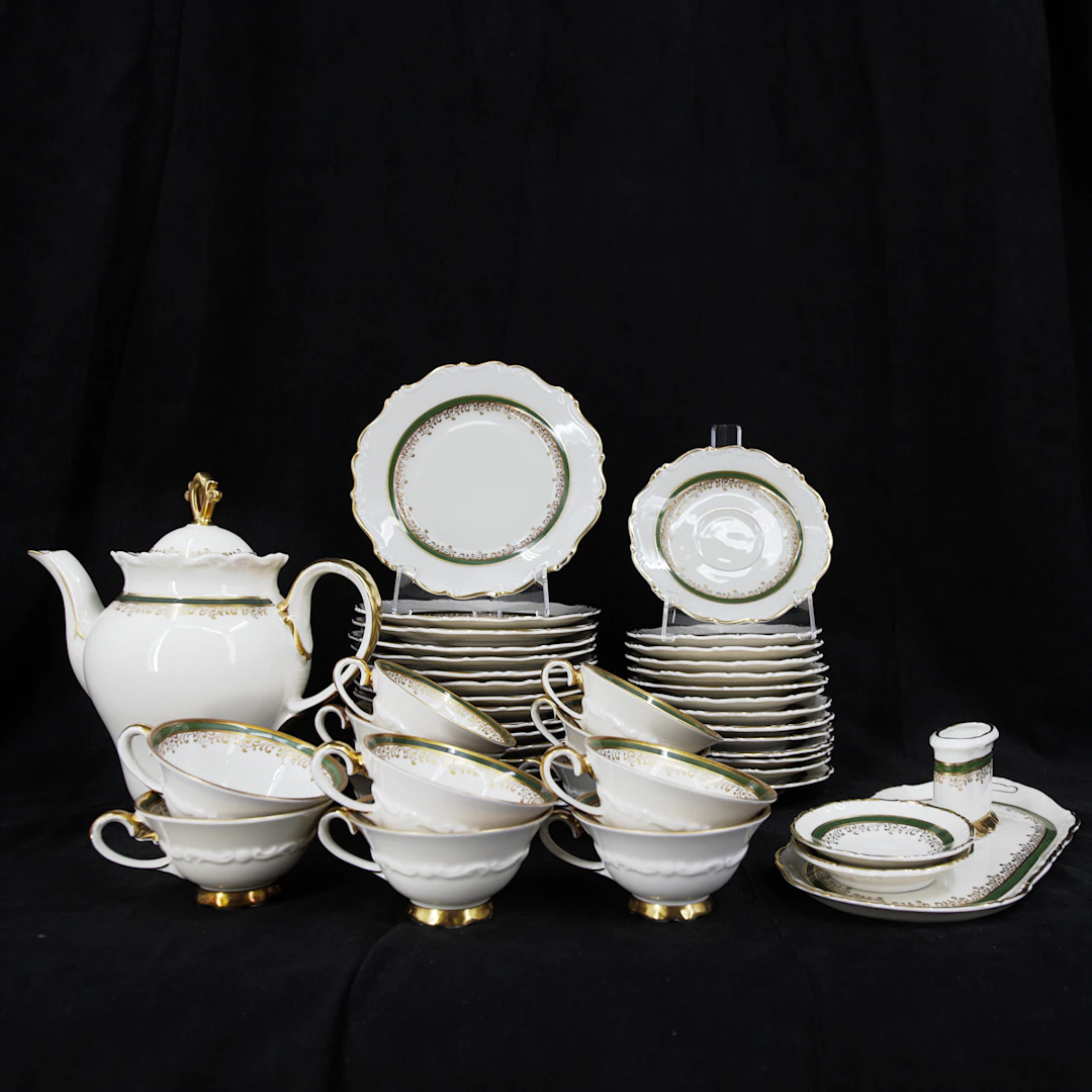 KAFFESERVIS, 44 delar, porslin, KP, Karlskrona, 1900-talets mitt.