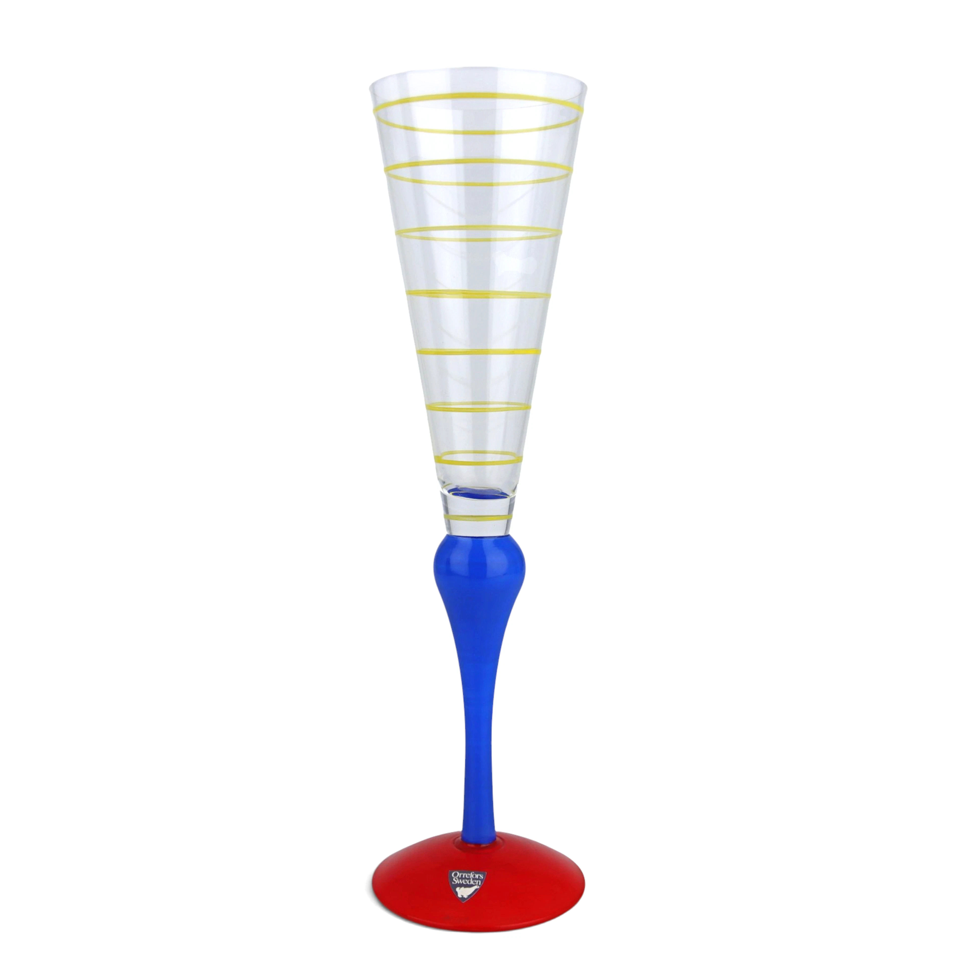 ANNE NILSSON. Champagneglas, "Clown", Orrefors.