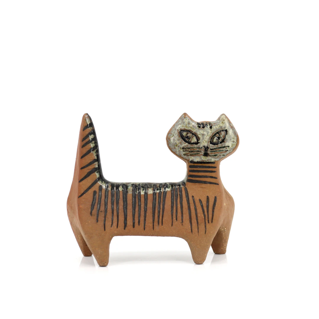 LISA LARSSON. Figurin, stengods, "Katt", ur serien "Lilla zoo", Gustavsberg.