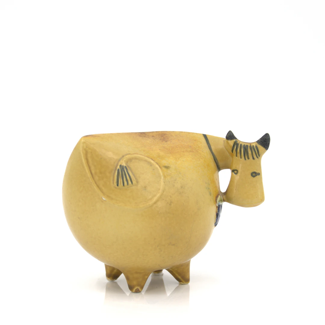 LISA LARSON. Figurin, stengods, ko, ur serien Stora Zoo, Gustavsberg