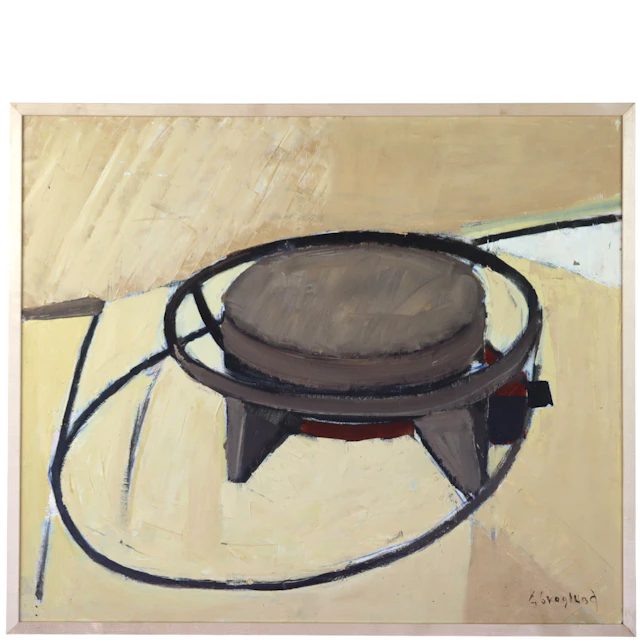 GUSTAF SKOGLUND. Olja på pannå, "Kokplatta", signerad, 1956-57.