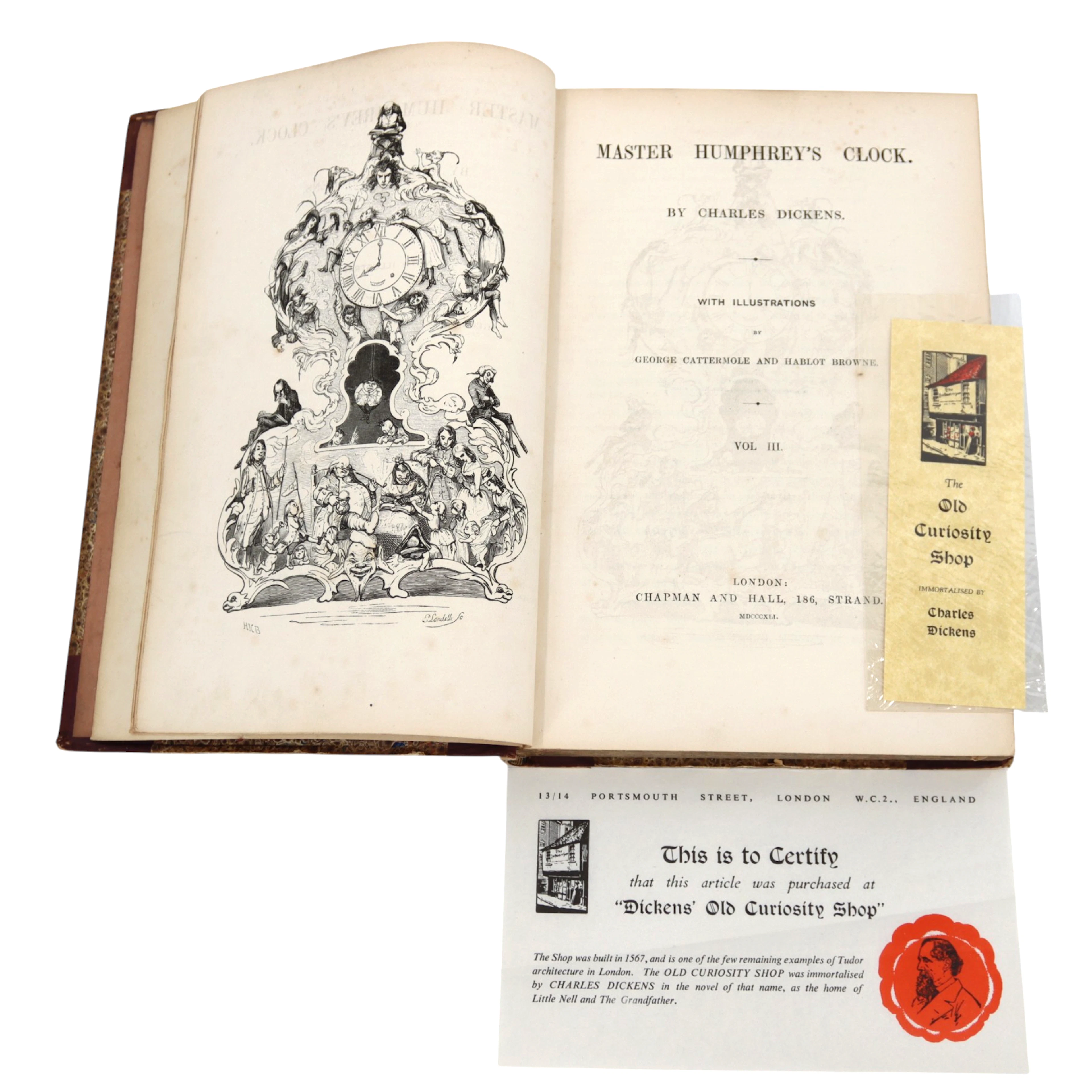 CHARLES DICKENS. "Mäster Humphrey's ur Vol.3", engelskspråkig, år 1841.