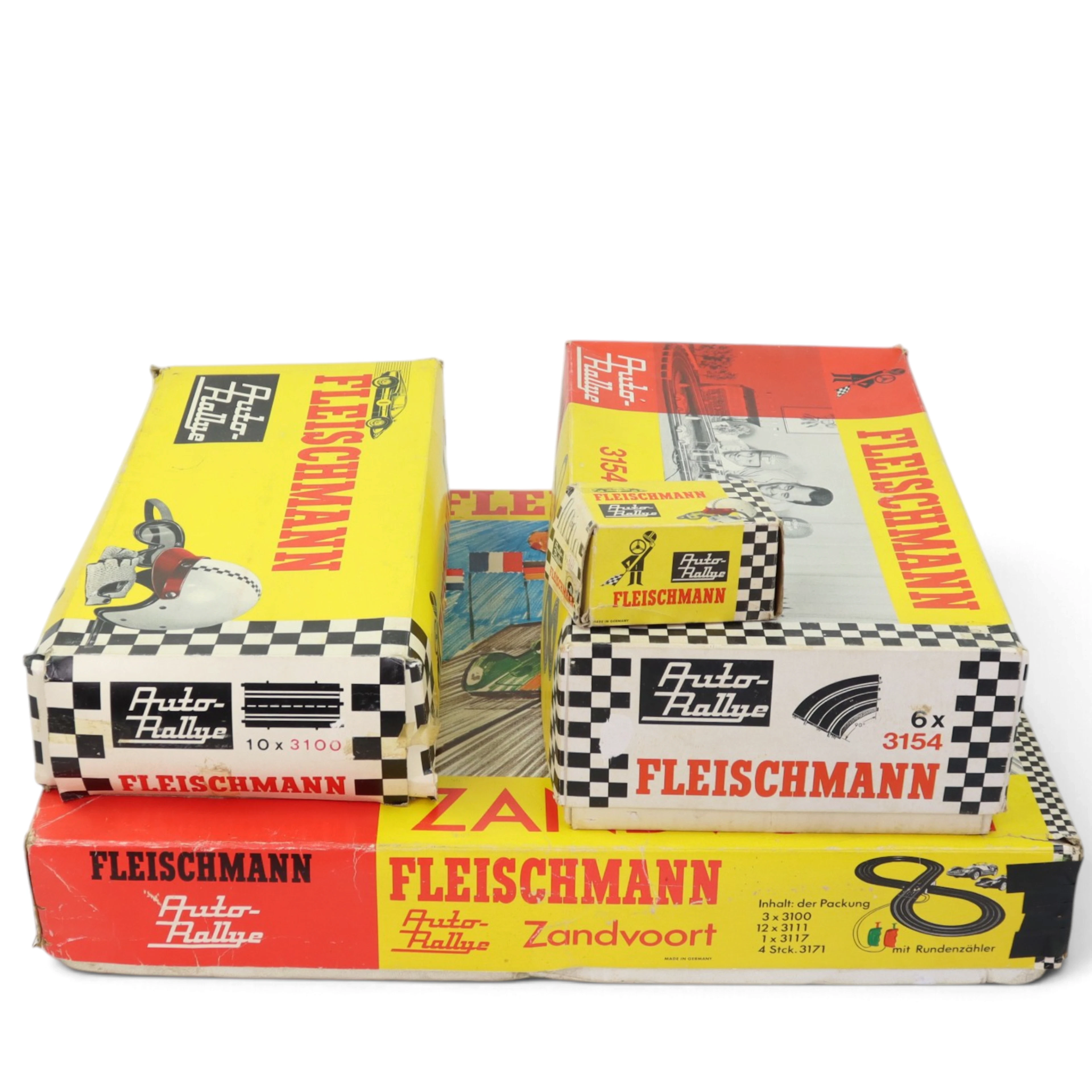 FLEISHMANN. Bilbana Autorallye, 2 bilar, 2 handkontroller, extra bandelar