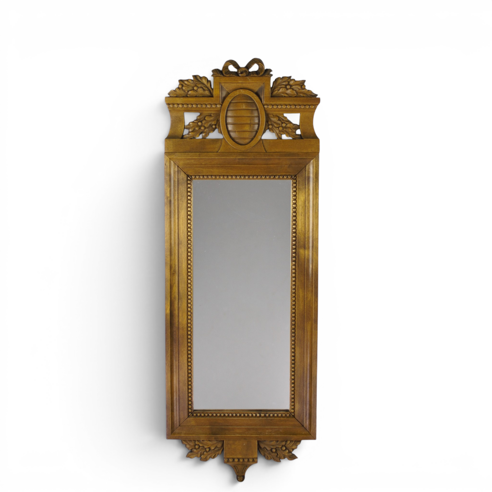 SPEGEL, gustaviansk stil, skuren dekor, 18/1900-tal.