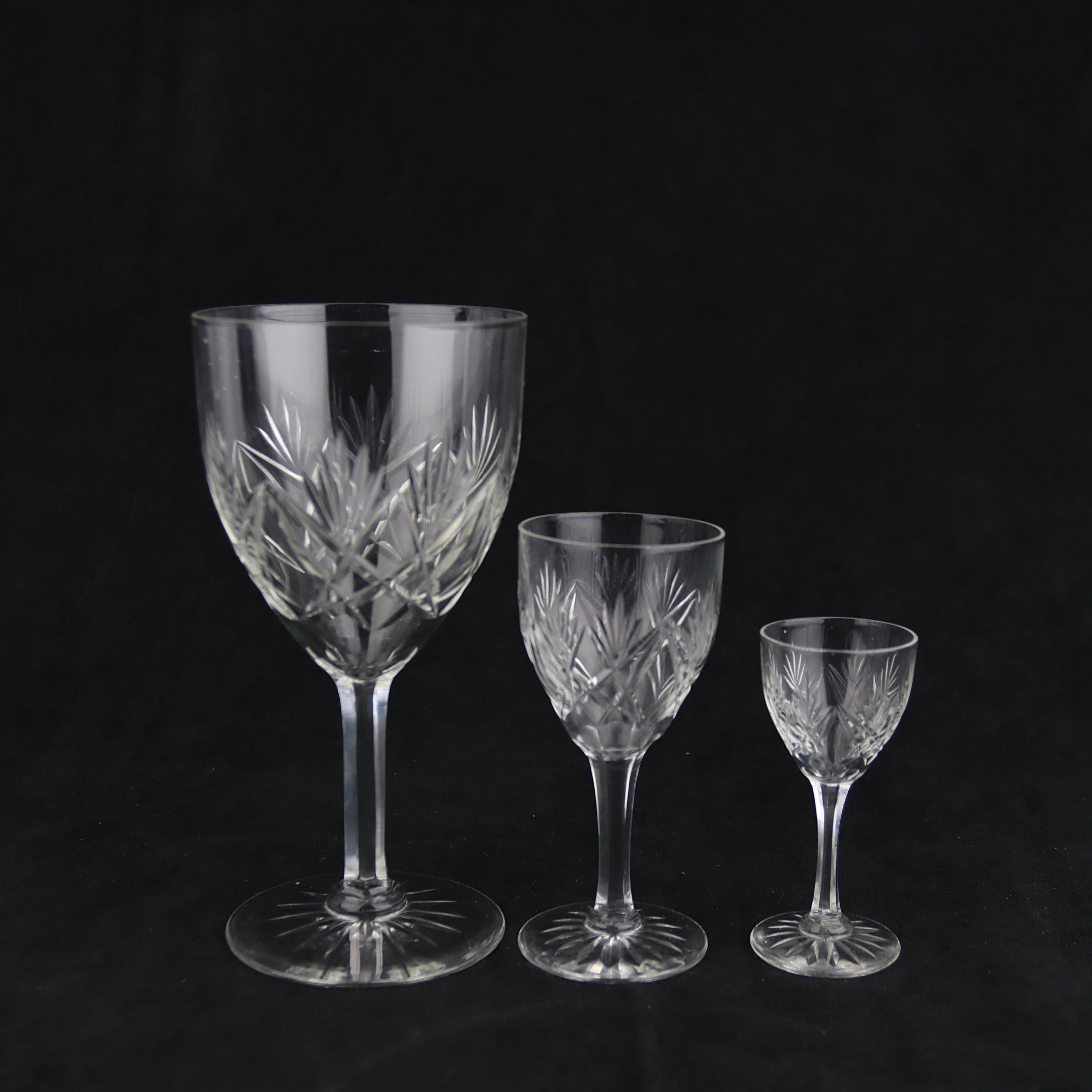 FRITZ KALLENBERG. glasservis, 21 delar, "Helga", kristall, slipad