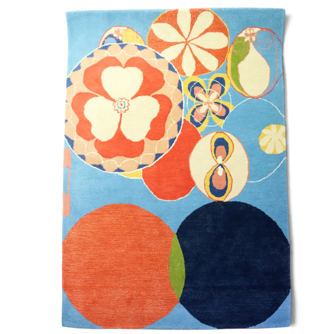 MATTA, motiv eft. Hilma af Klint, tuftad, ull, ca 180 x 120 cm, Bargi.