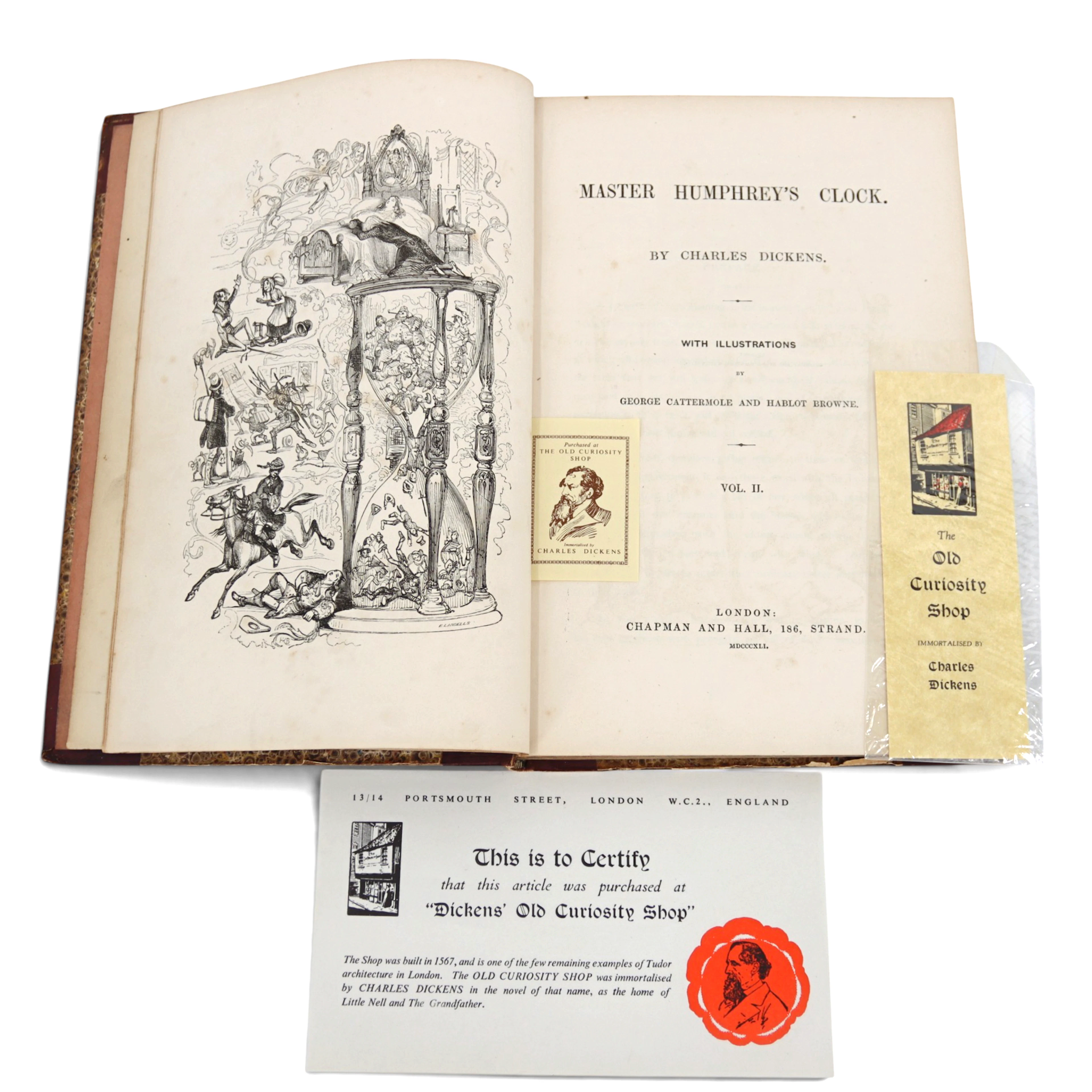 CHARLES DICKENS. "Mäster Humphrey's ur Vol.2", engelskspråkig, år 1841.