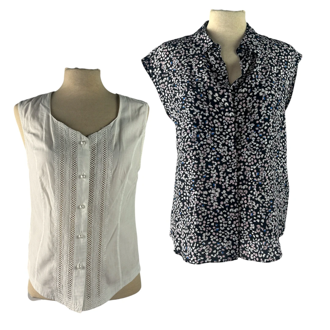 BLUSAR, 2 st, Rebecca Taylor och Choise by Steilmann, siden, bomull, nutida.
