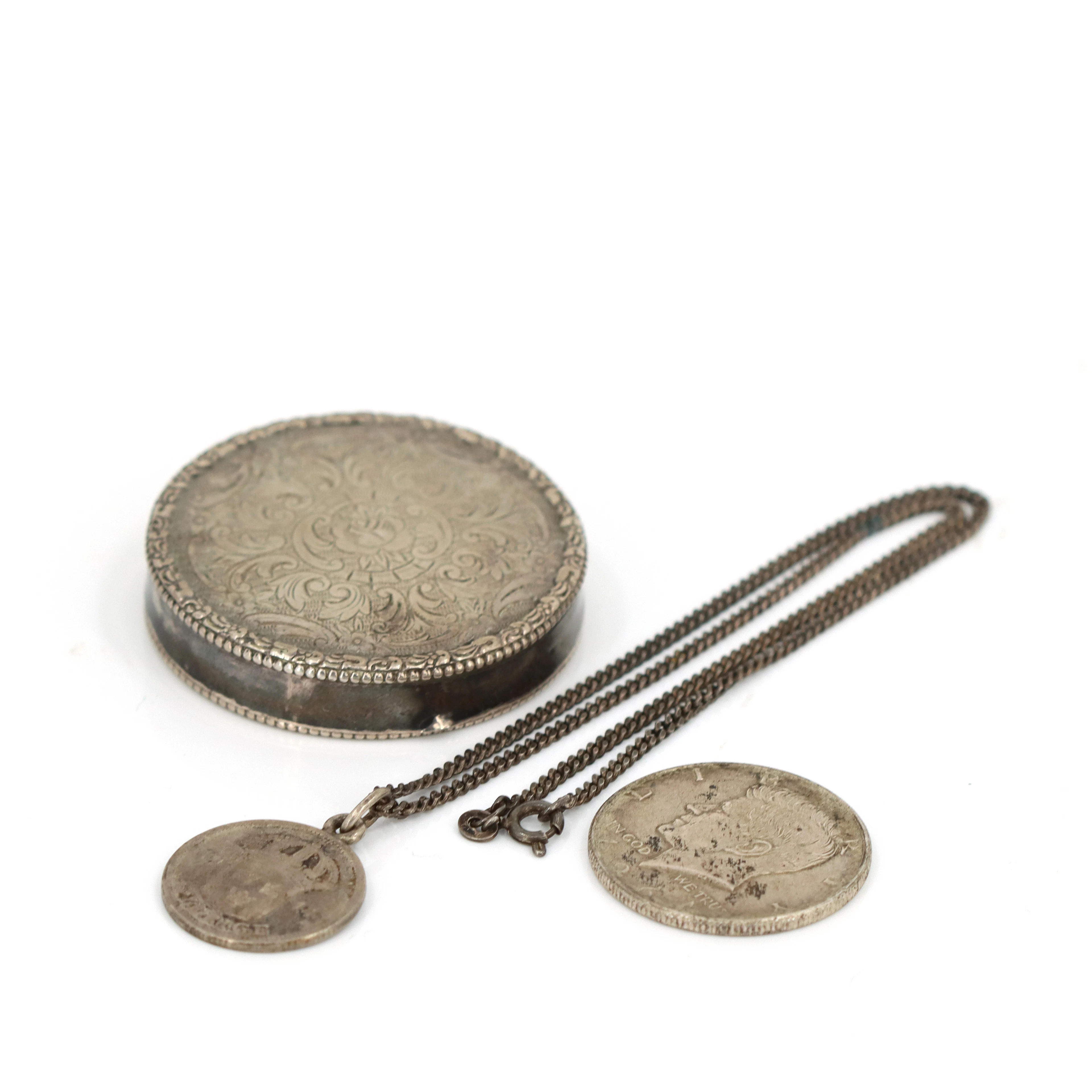 DOSA och MYNT, 4 delar, silver.