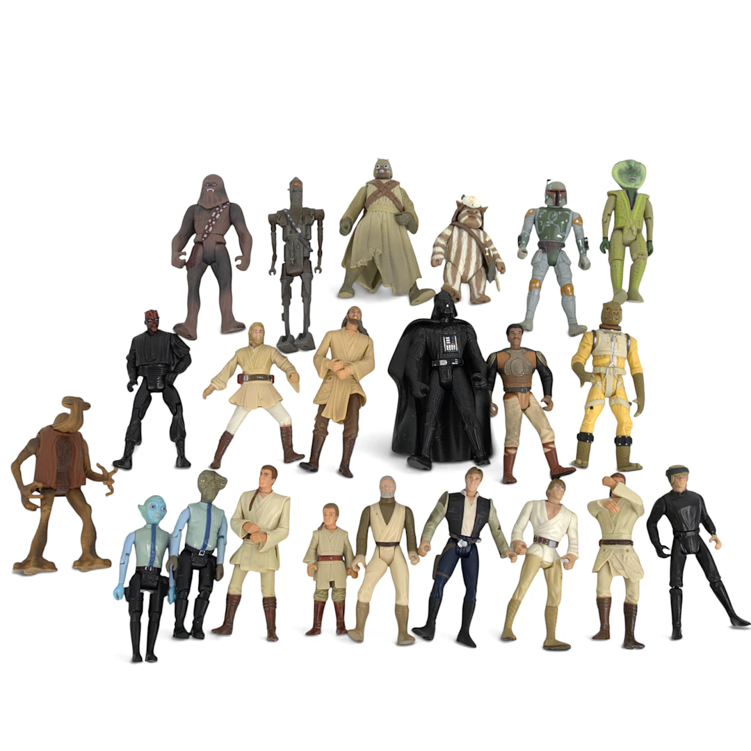 STARWARSFIGURER, 22 st, bl.a Hasbro och Kenner.