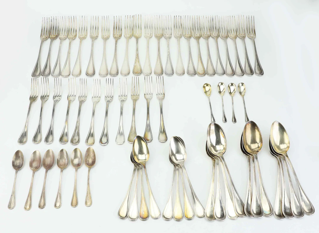 BESTICKSERVIS, 62 delar, silver, Jean Granvigne, Hénin & Vivier, François