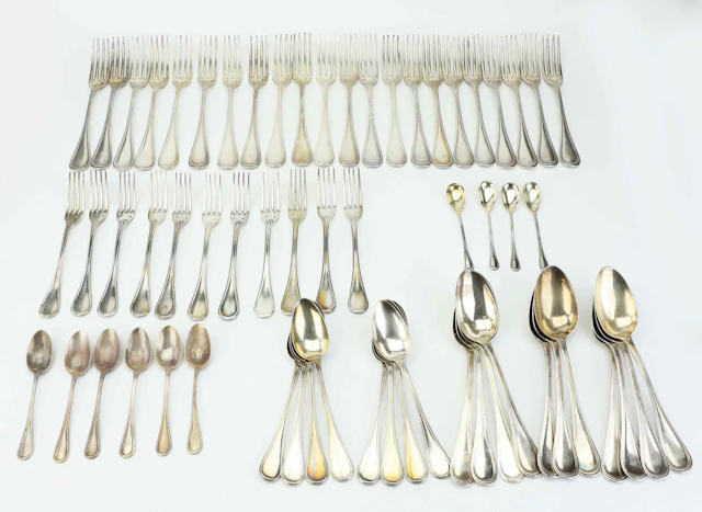 BESTICKSERVIS, 62 delar, silver, Jean Granvigne, Hénin & Vivier, François